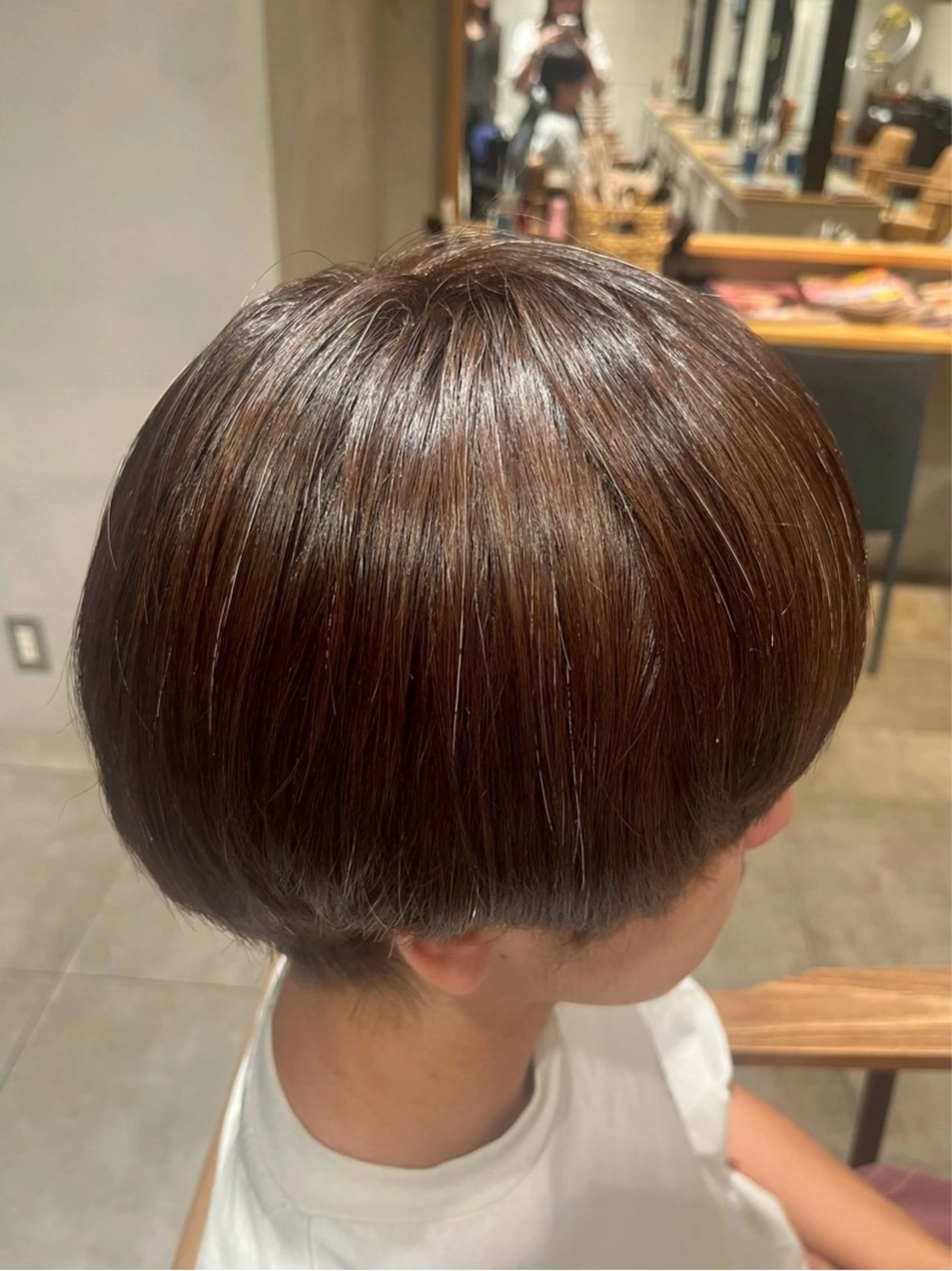 カラー メンズ ブラウンカラー ナチュラルブラウン アサノ メグミのヘアスタイル