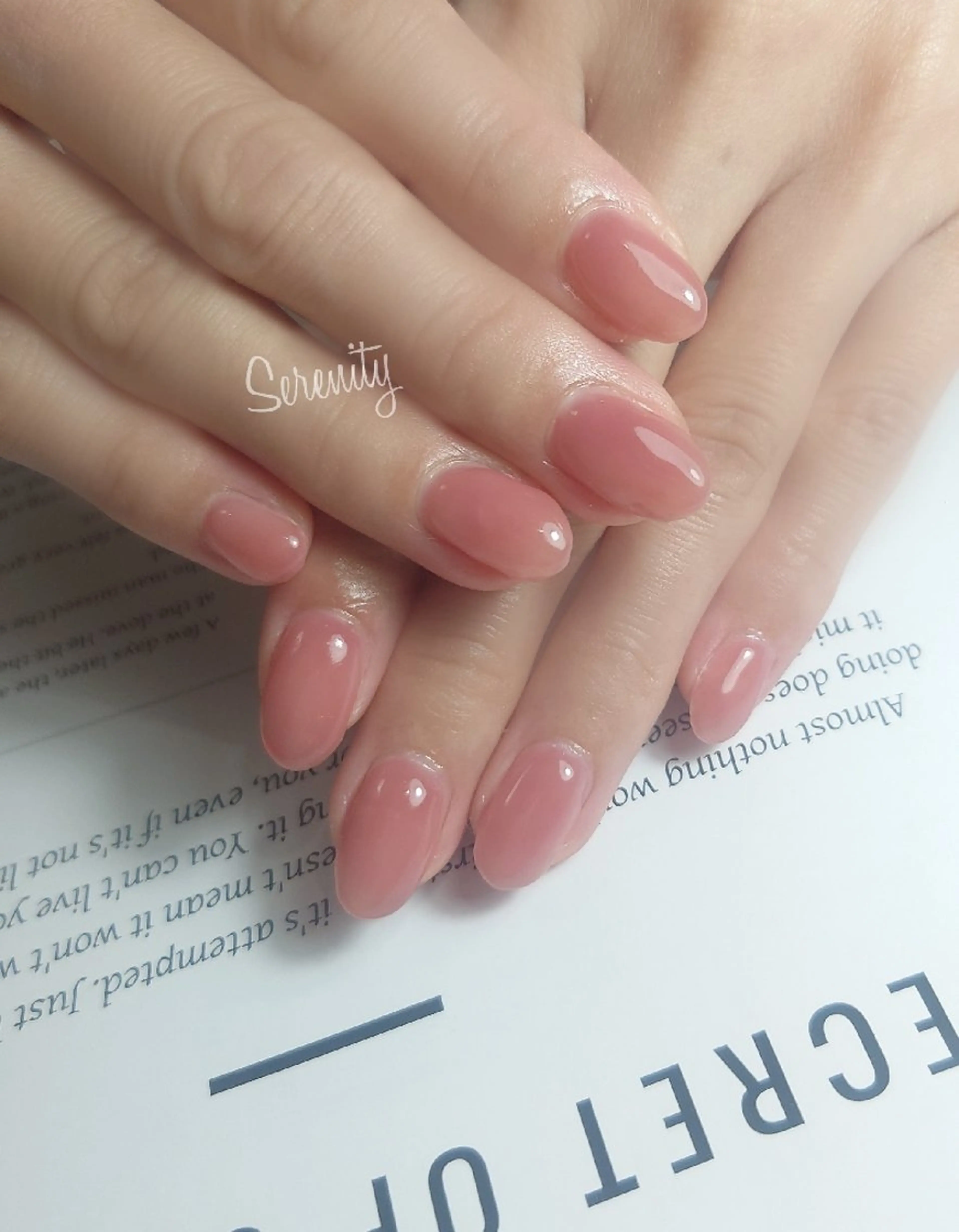 ネイル オフィスネイル ワンカラーネイル ピンク nail  serenityのネイルデザイン