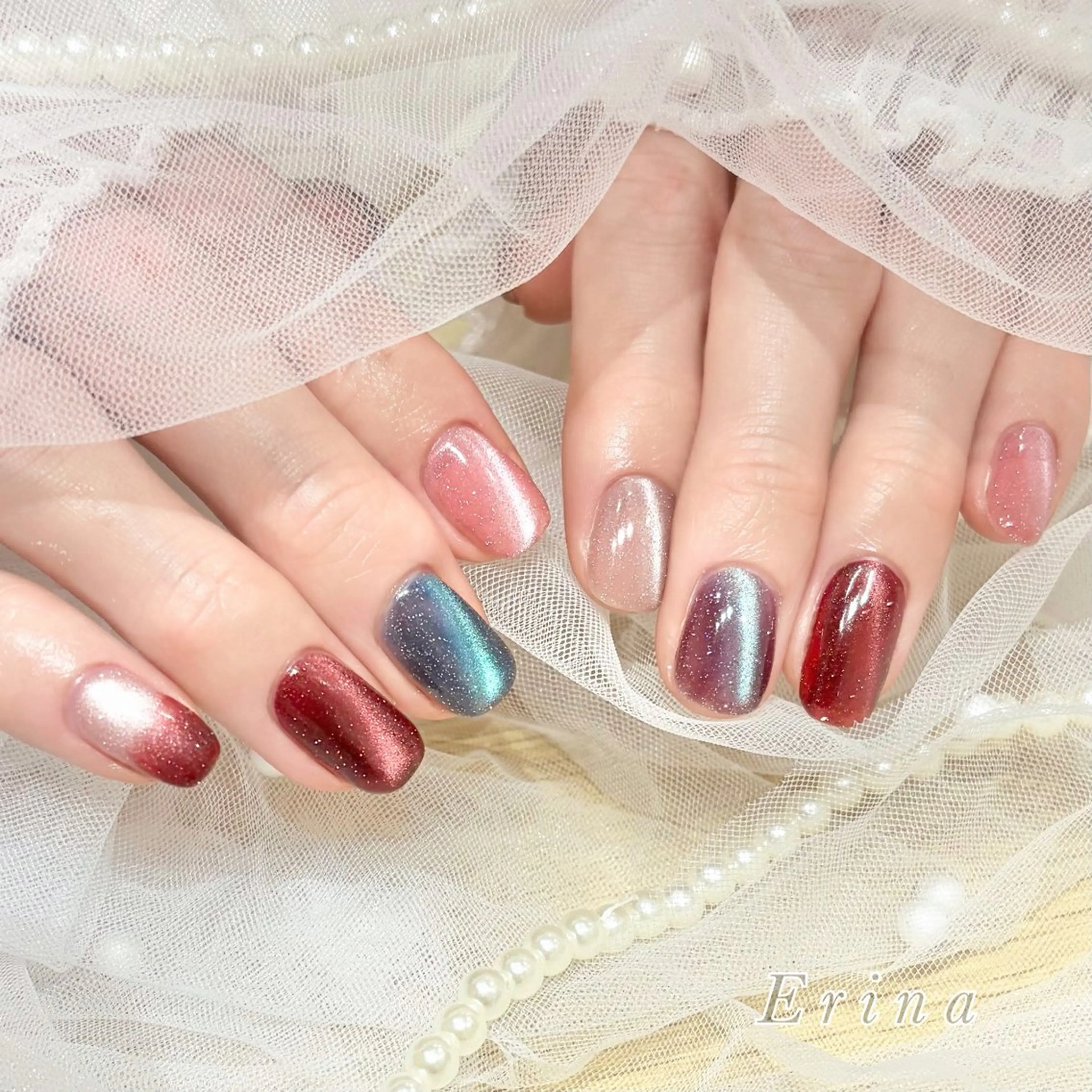 ネイル Erina🐱 フィルイン💅パラのネイルデザイン