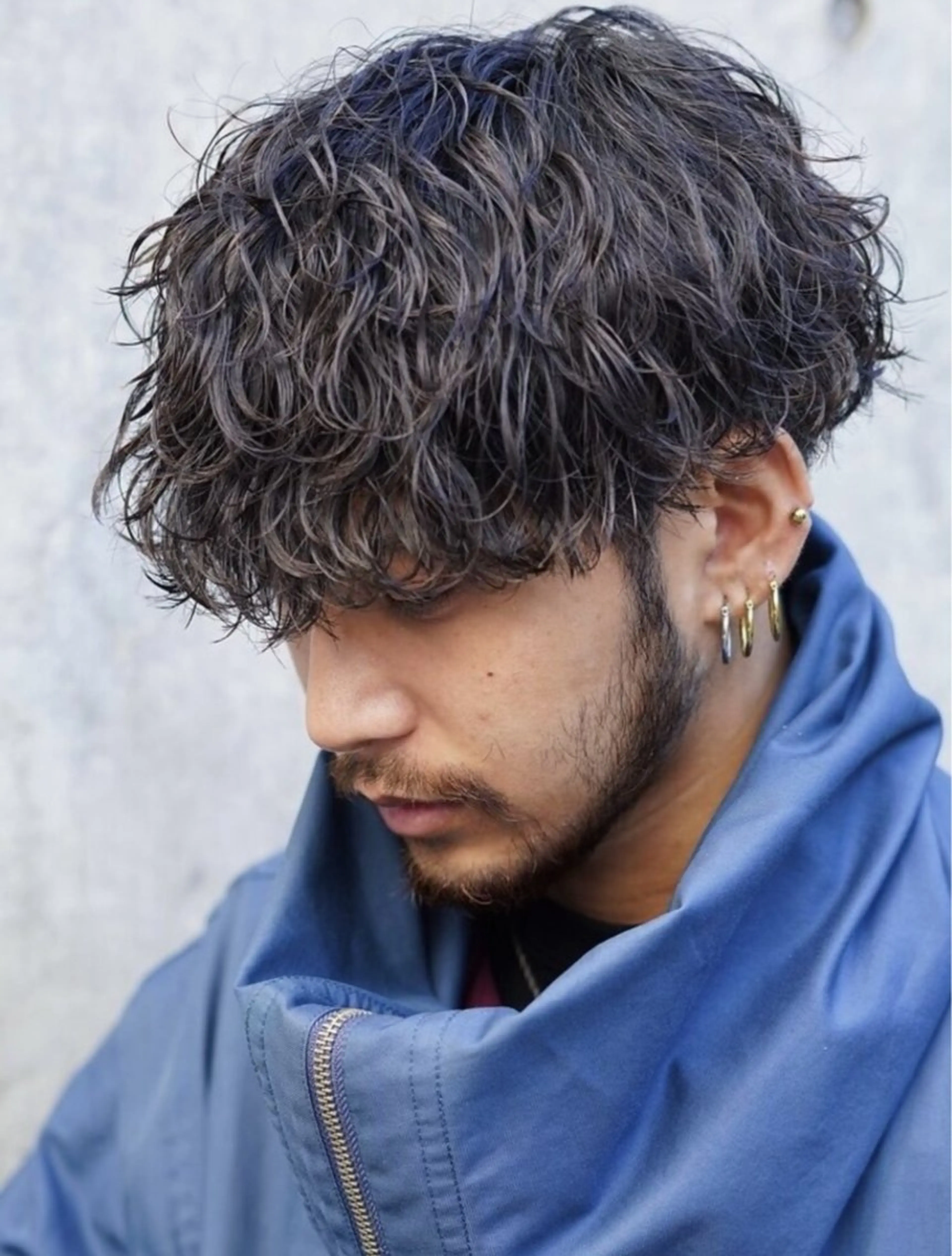 ショート カラー パーマ メンズ キッズ メンズパーマ 波巻きパーマ 栄💗レイヤーカット ｜パーマ｜haruのヘアスタイル