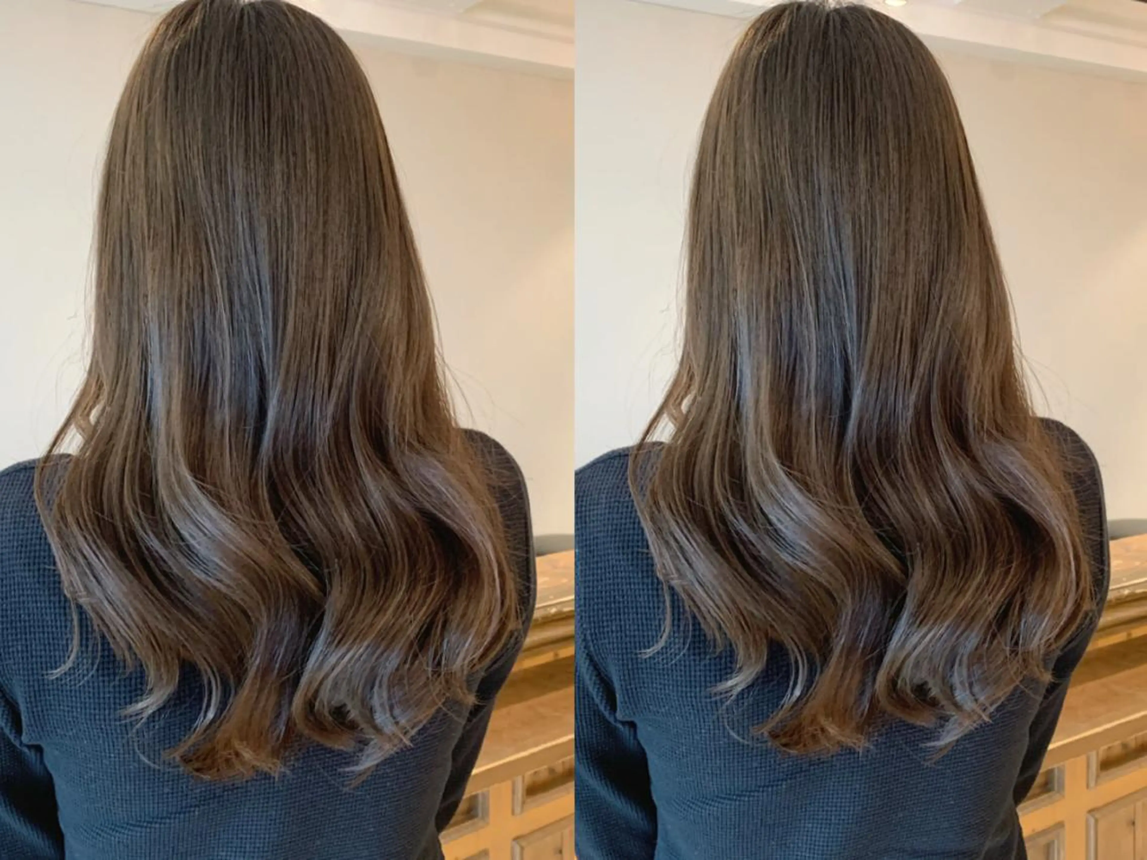 ロング カラー 透明感/オリーブ/ グレージュ/YUKAのヘアスタイル