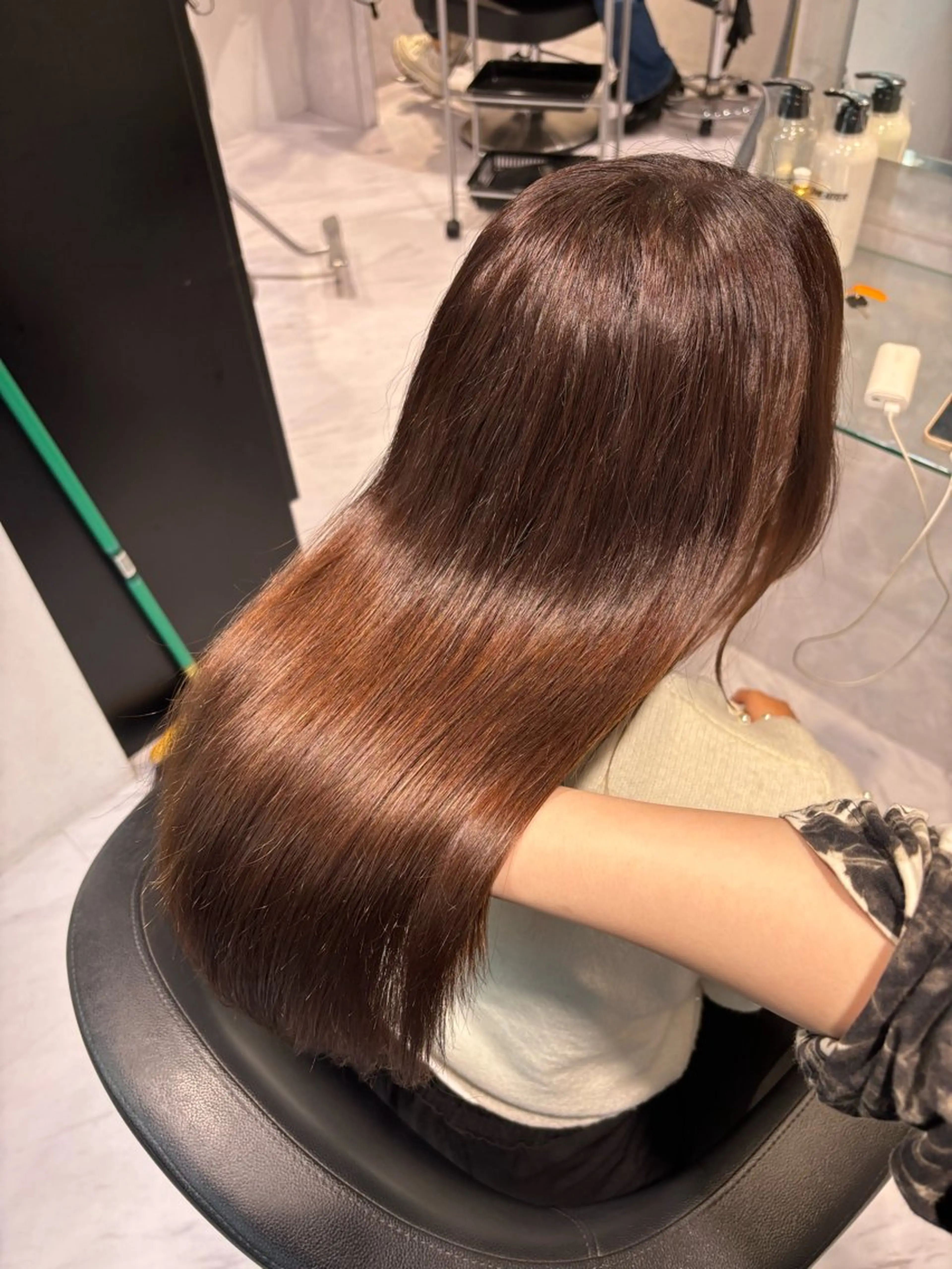 ロング カラー ブラウンカラー 表参道♡暗髪♡ 艶カラー♡アユミのヘアスタイル