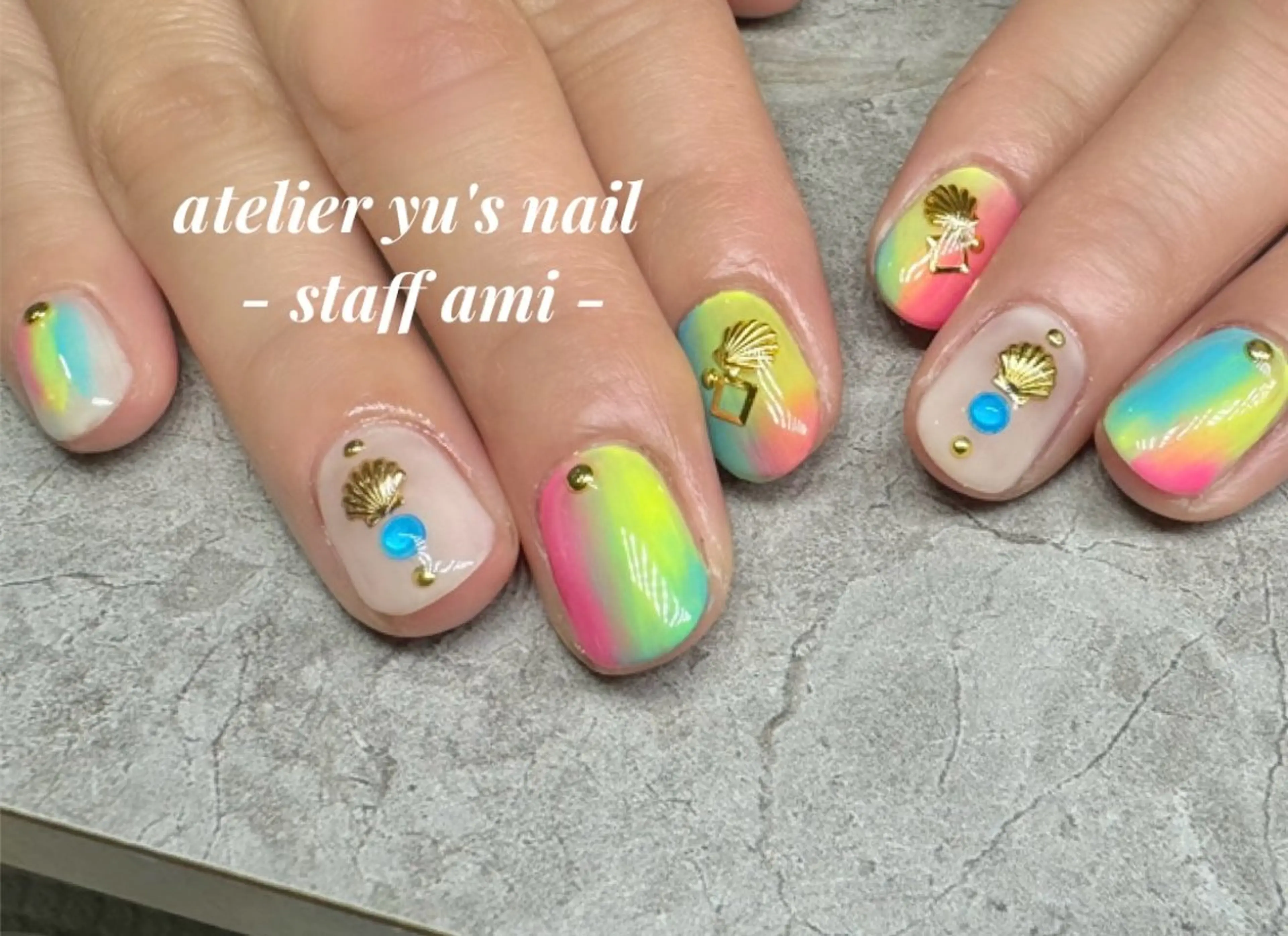 ネイル 持ち込み ハンドネイル ハンドケア atelier yu's nailのネイルデザイン