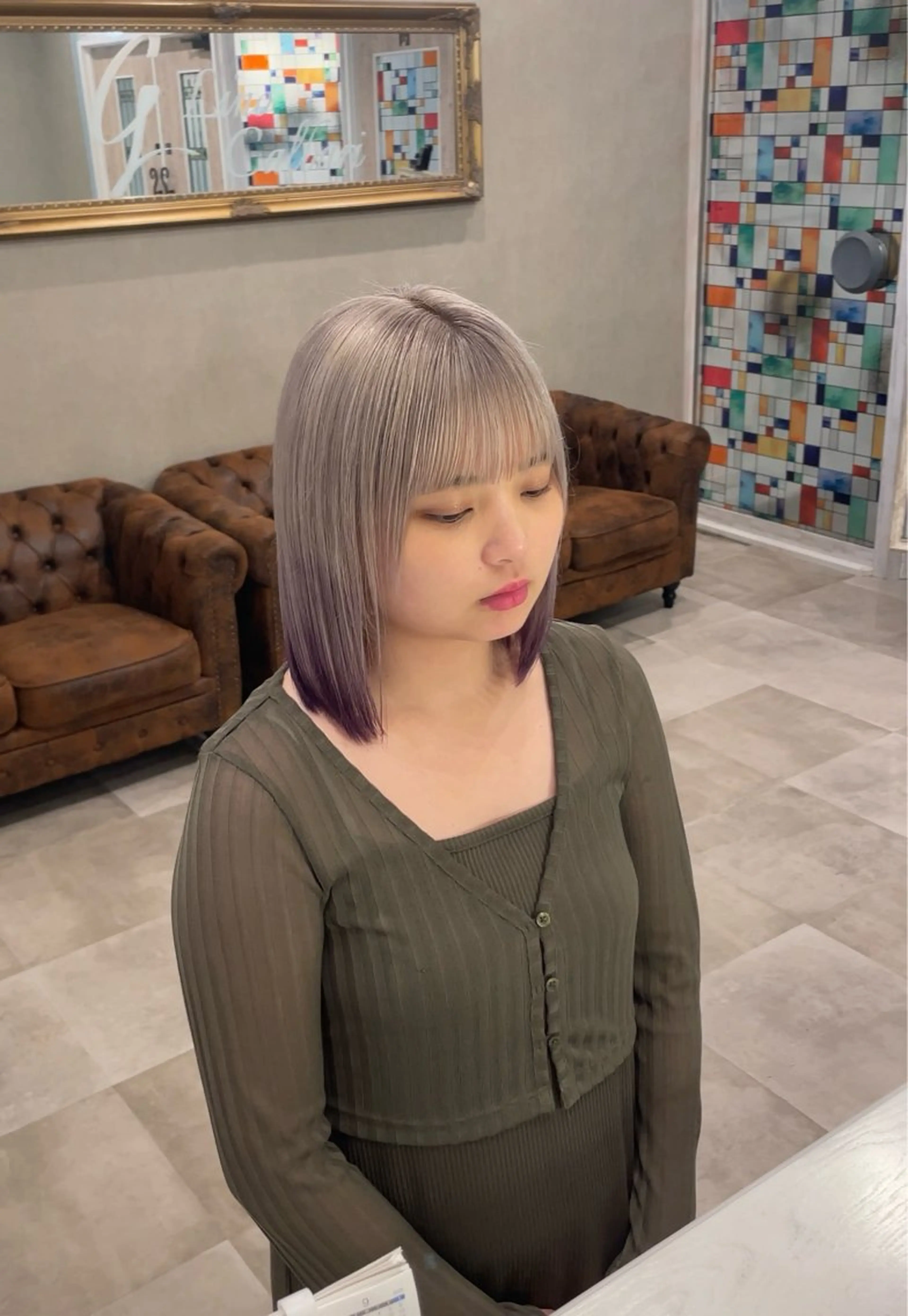 セミロング カラー ヘアアレンジ 小野寺祐希人 Calbariのヘアスタイル