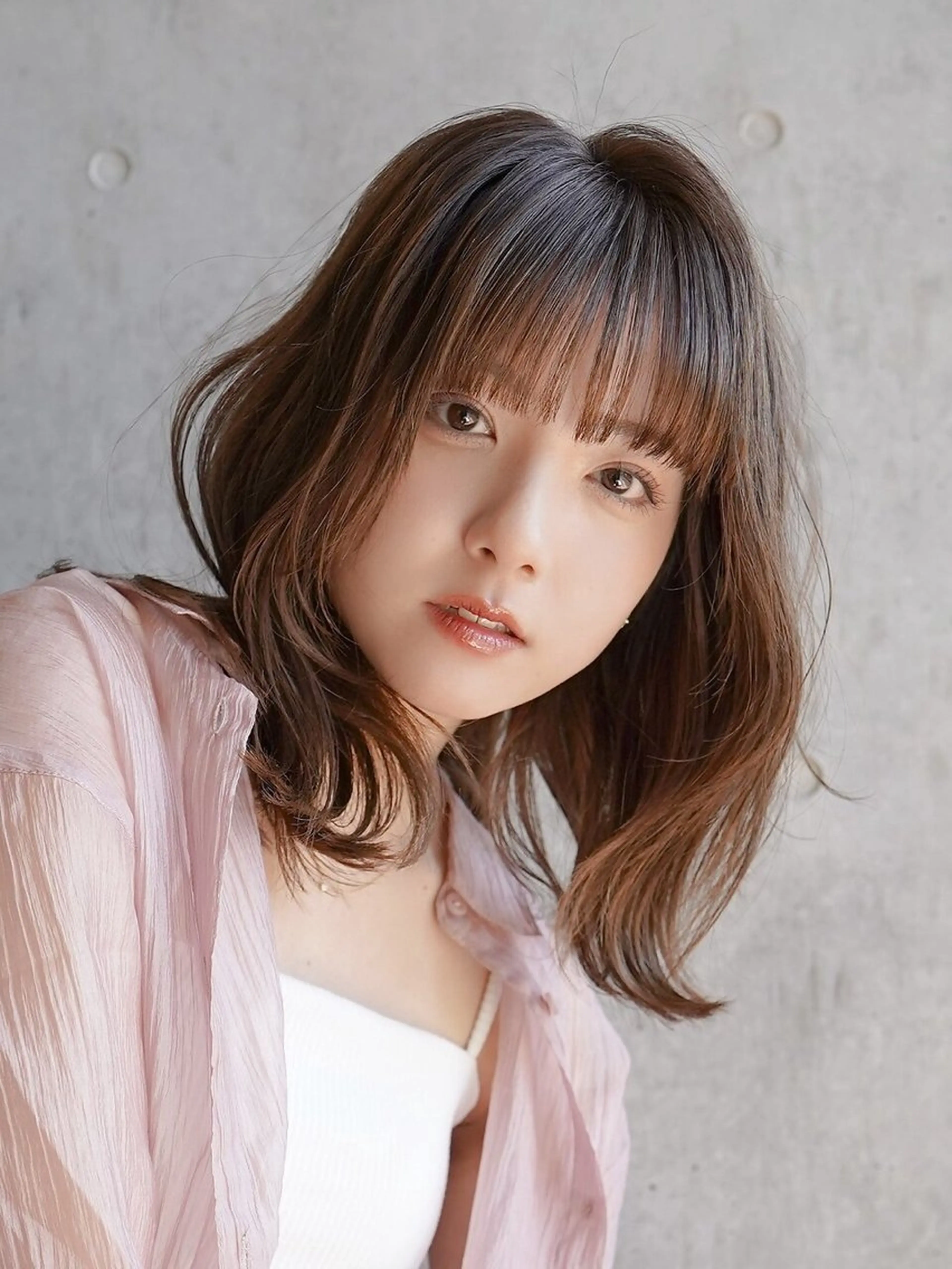 カラー ブラウンカラー 透明感カラー カット ヘアカラー トリートメント 韓国ヘア髪質改善✖️ パーソナルカラー吉岡のヘアスタイル