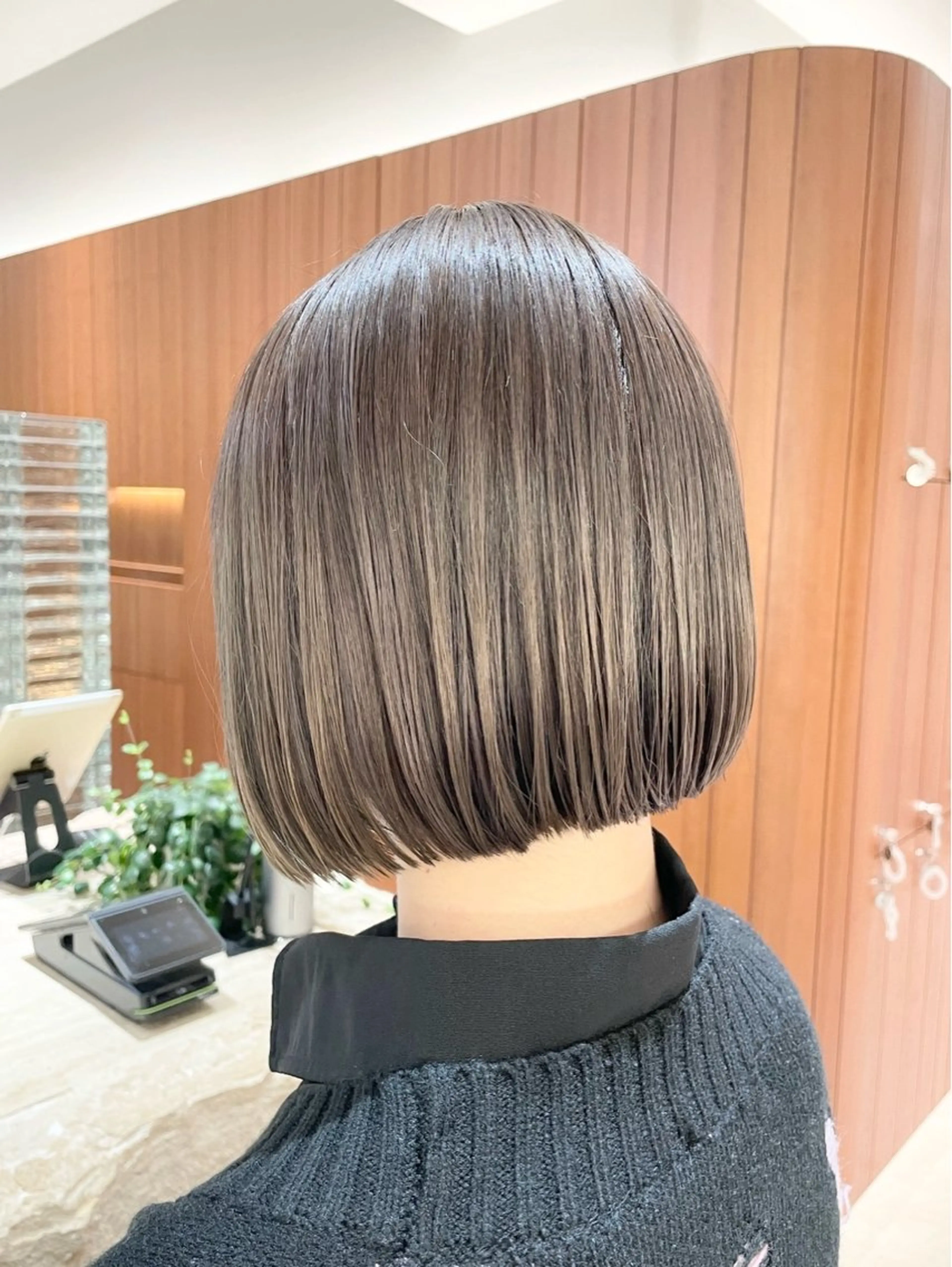 ショート カラー ショートボブ 丸みショート イルミナカラー ボブ 髪質改善 カット ヘアカラー トリートメント 田中航平/渋谷ボブ/ レイヤーボブのヘアスタイル