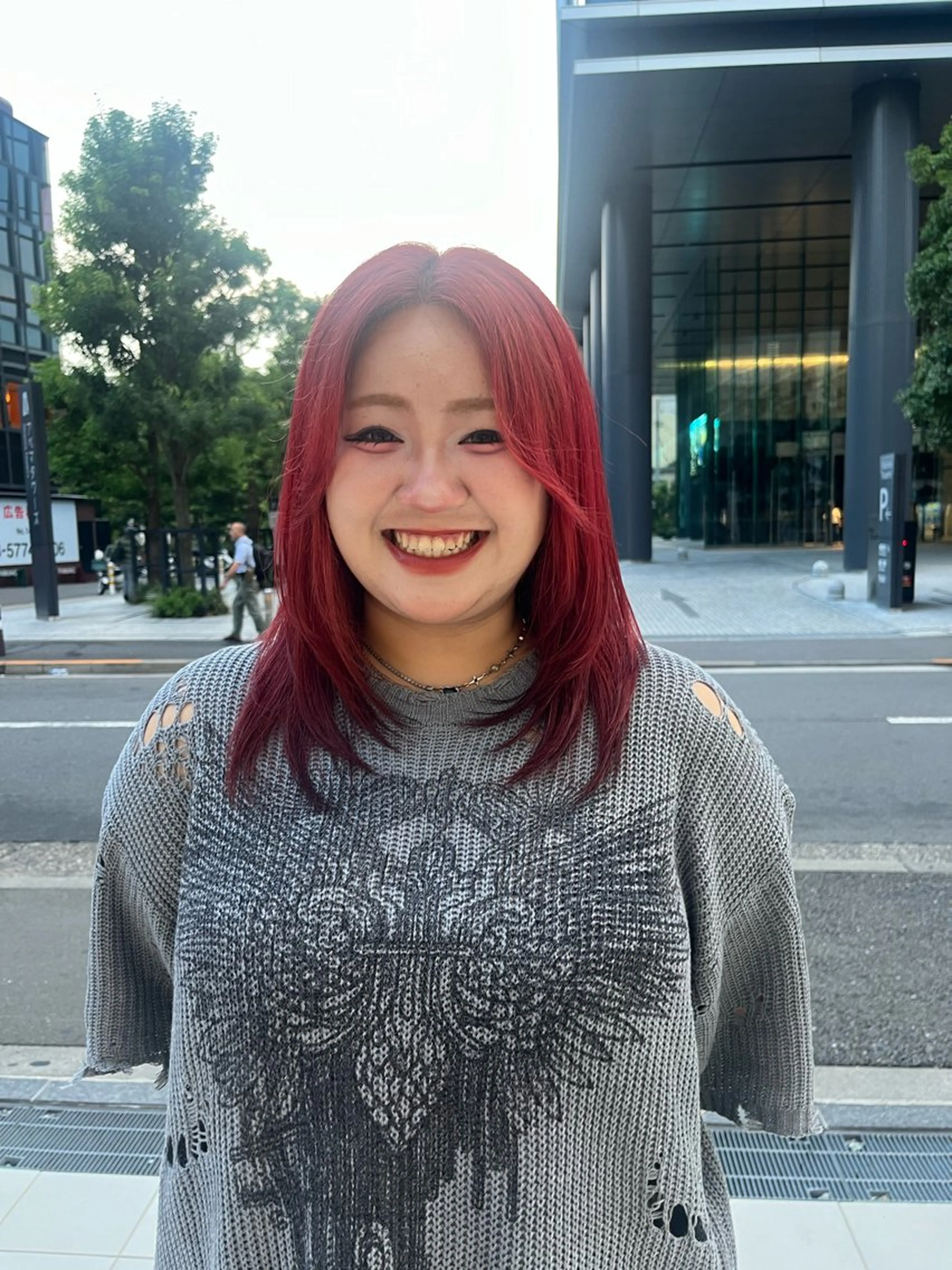 ミディアム カラー 柔らかい艶暖色 レイヤー🫧姫汝のヘアスタイル