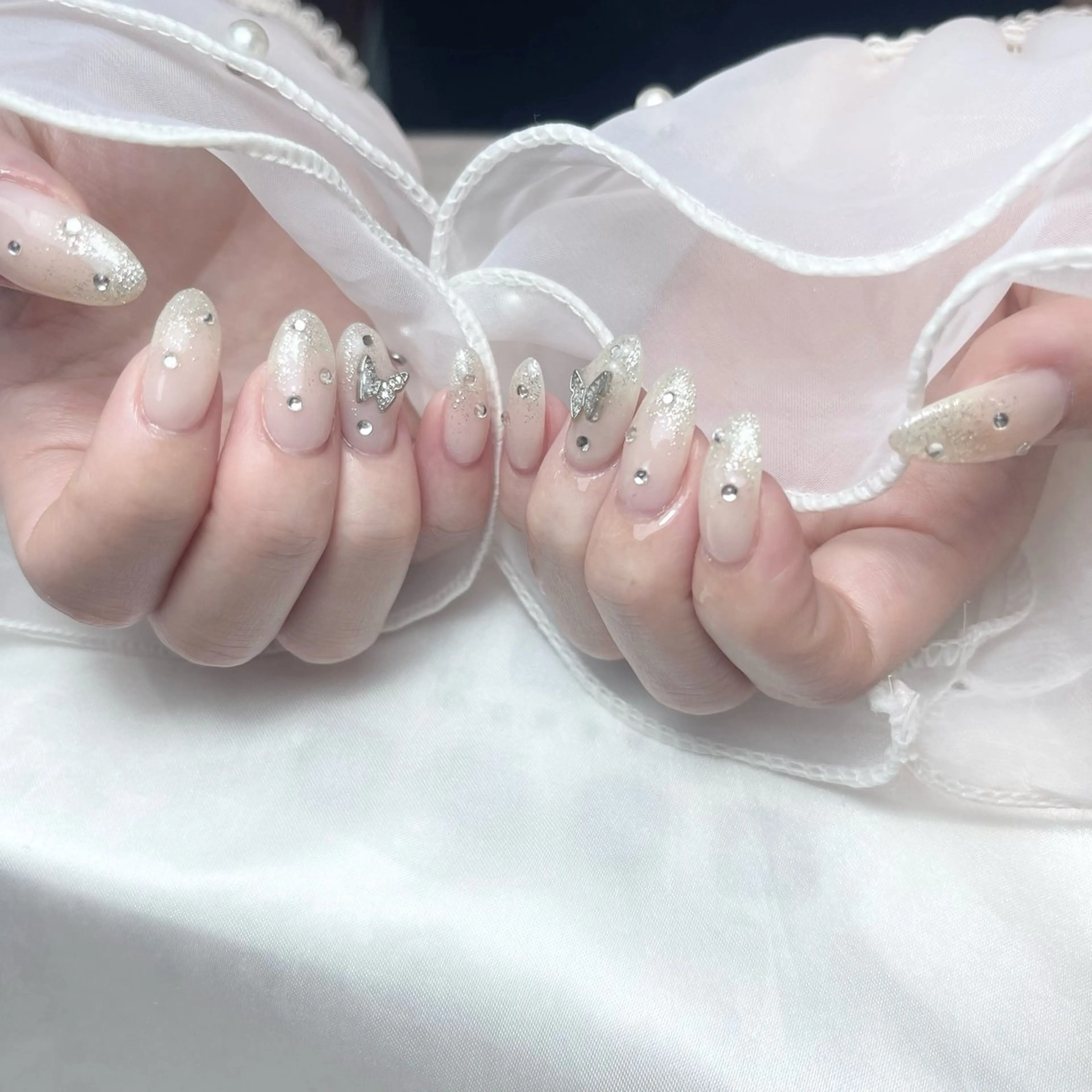 ネイル フラッシュネイル ラメ(グリッター) ラメグラデーション 持ち込み salon de Tiara 碧のネイルデザイン