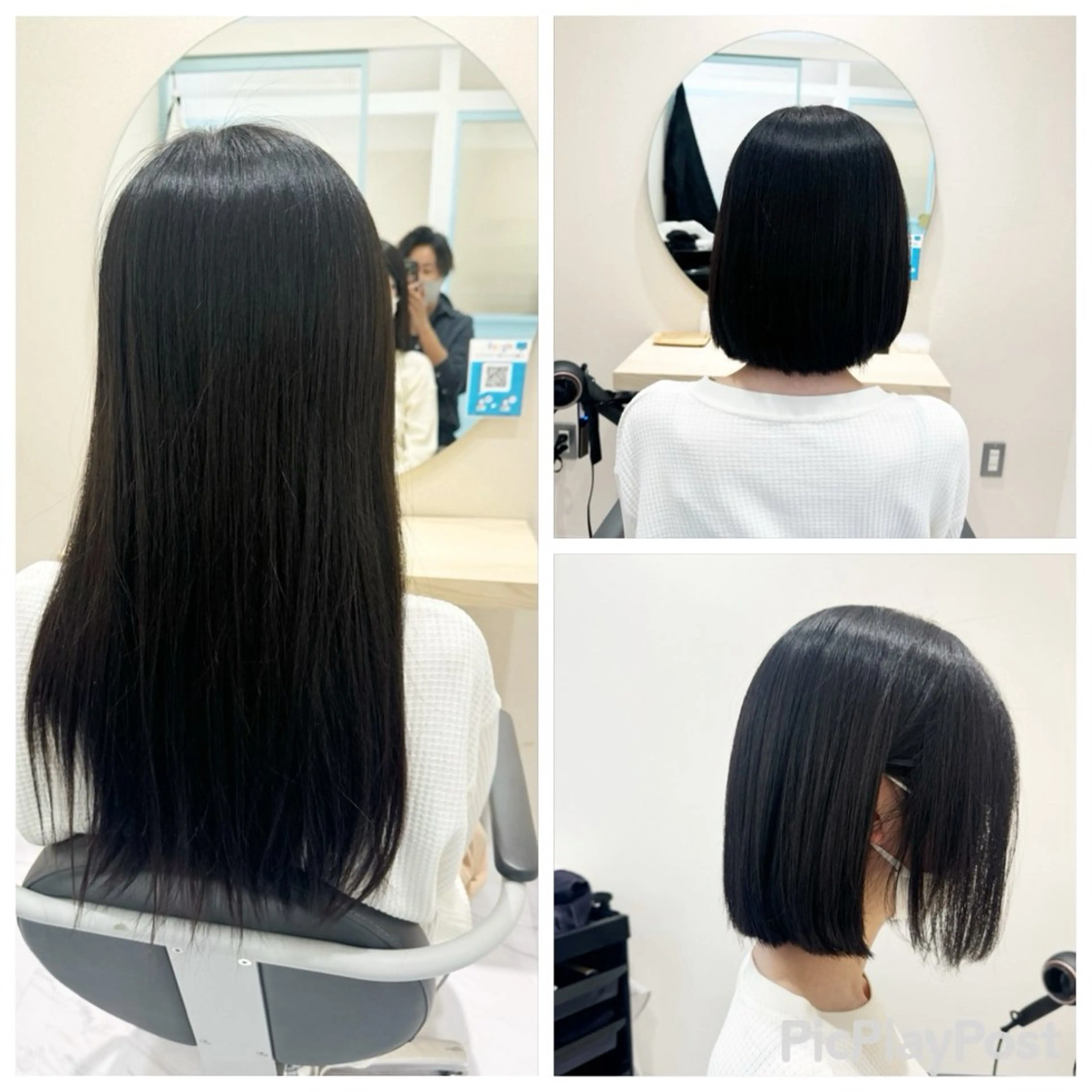 ロング ボブ カット 丹野 圭太のヘアスタイル