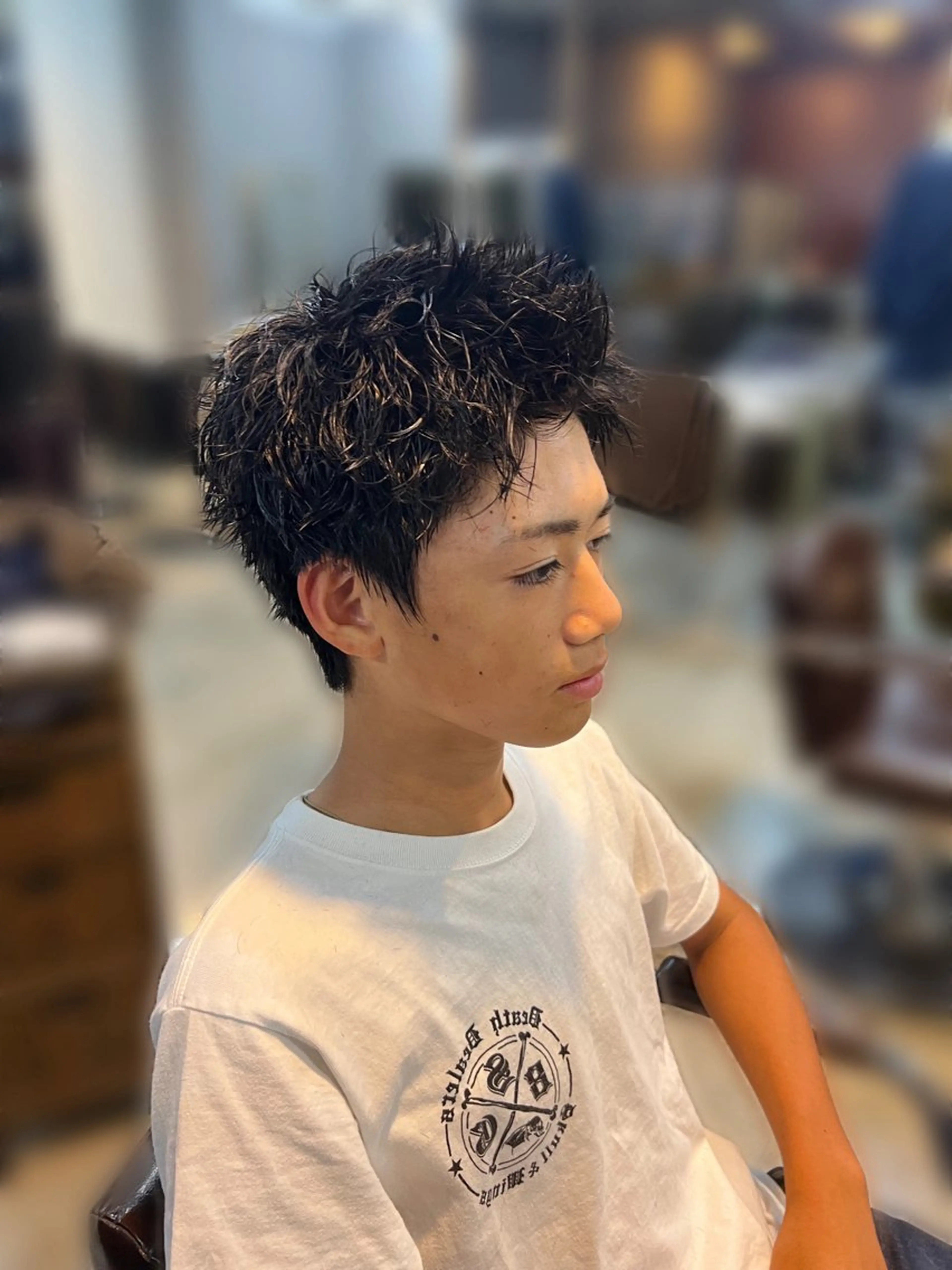 パーマ メンズ スパイキーショート Men's NAM 八角のヘアスタイル