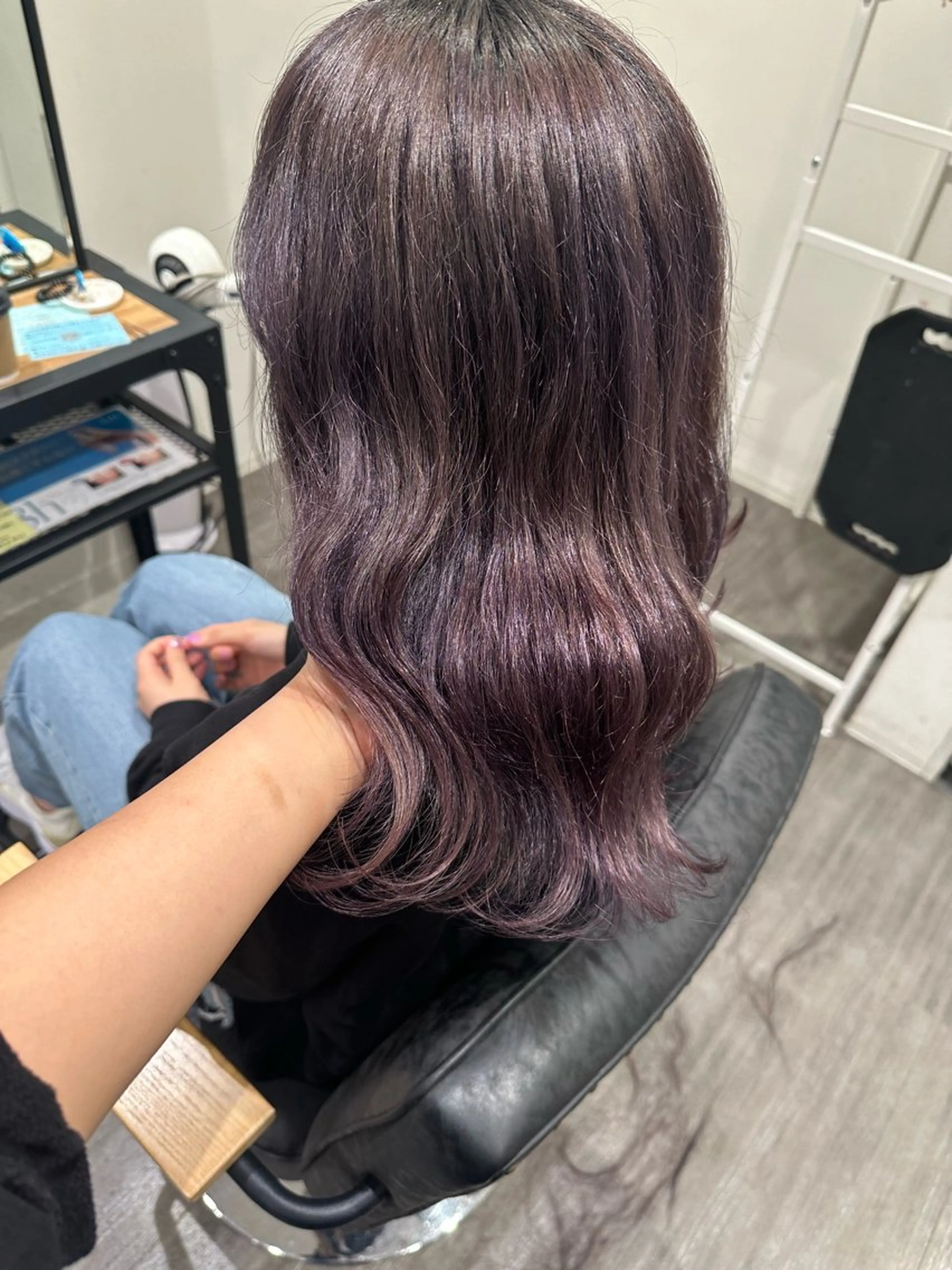 ミディアム カラー ラベンダーカラー カット ヘアカラー トリートメント 艶髪レイヤー上田 紗也🇰🇷💗のヘアスタイル