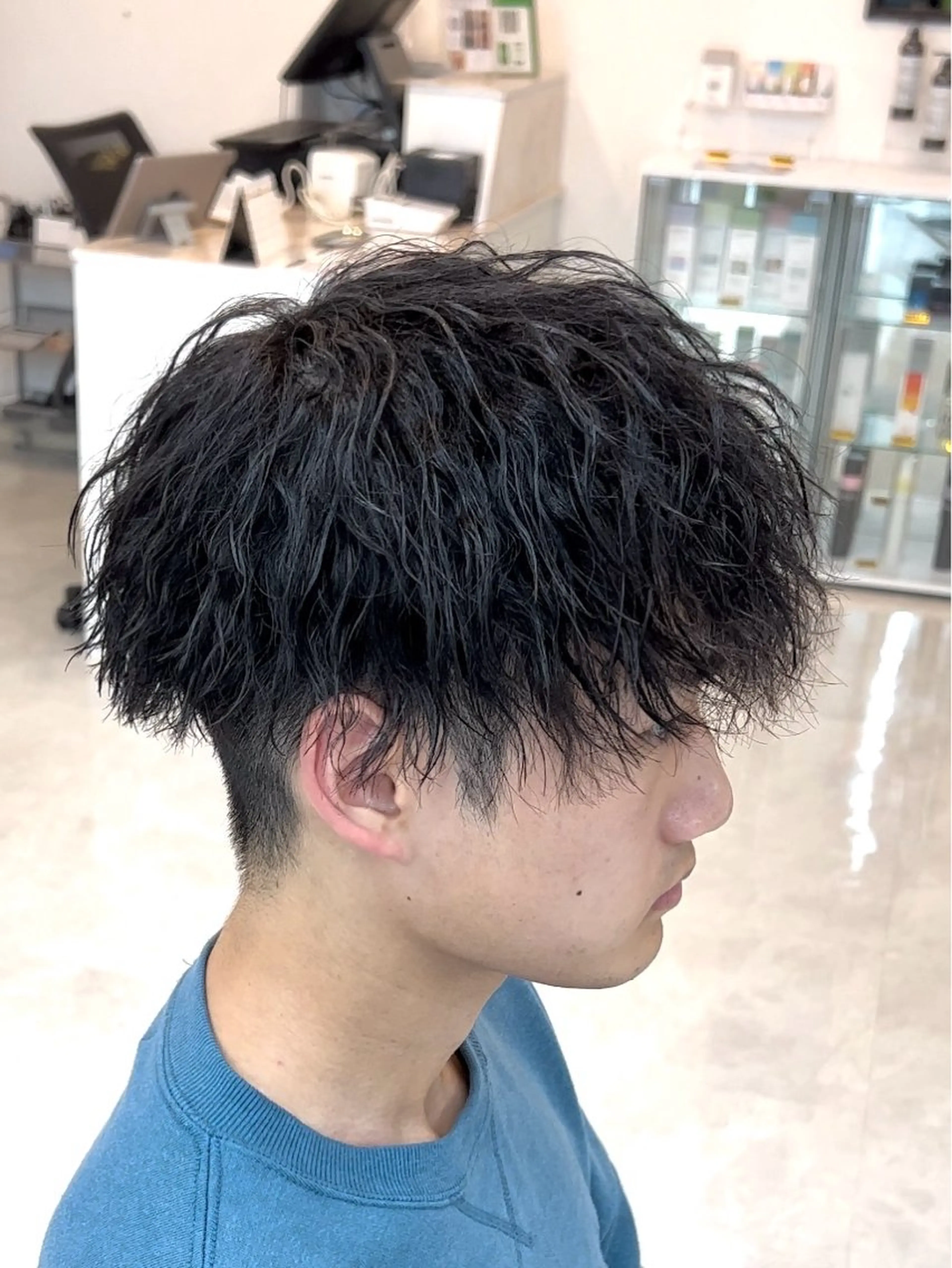 ショート パーマ ヘアアレンジ メンズ メンズパーマ ツイストスパイラルパーマ スパイラルパーマ カット パーマ フウト/メンズカット /メンズパーマのヘアスタイル