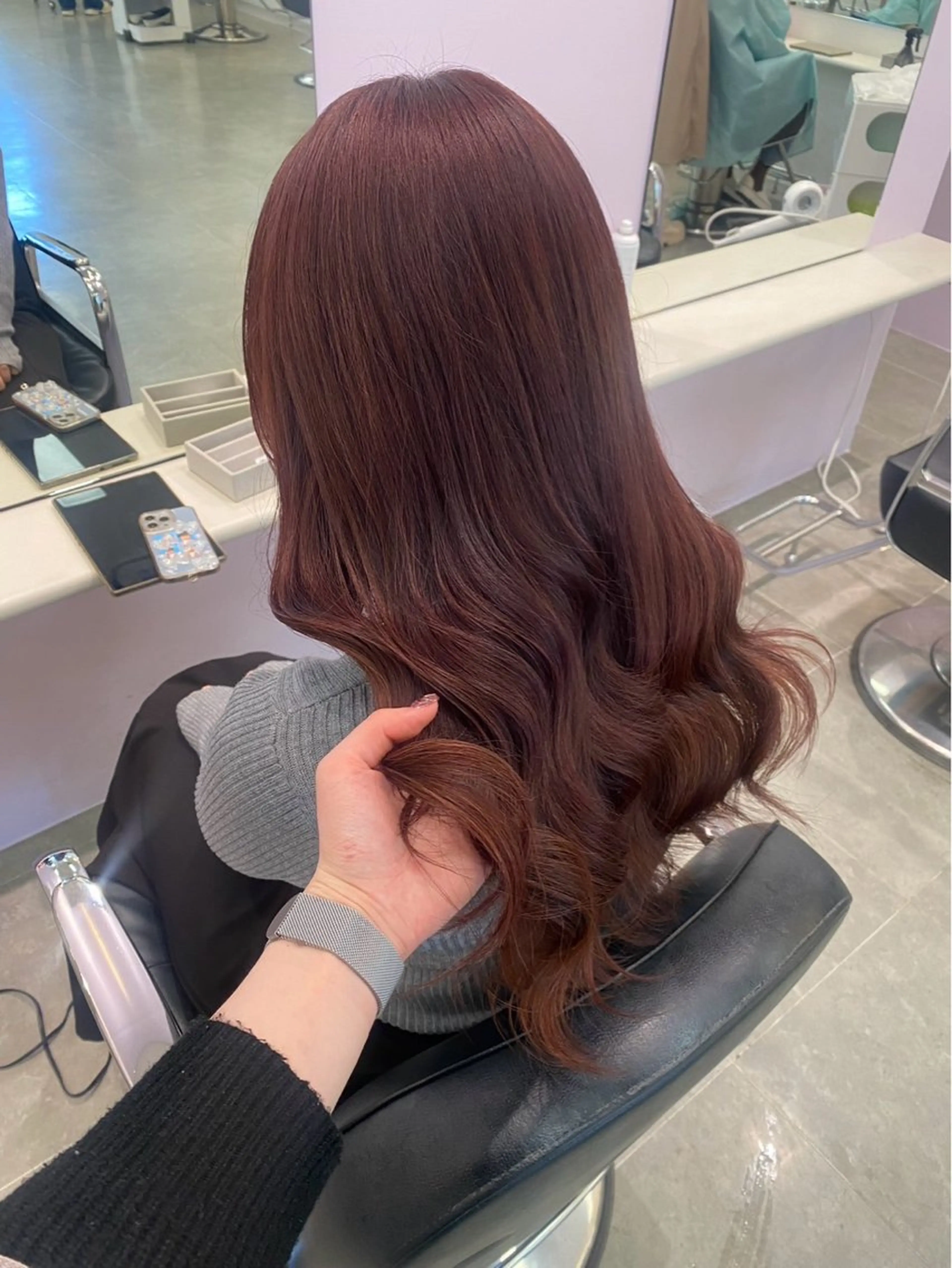 ロング カラー カット ヘアカラー ParveMix 岡本えりかのヘアスタイル