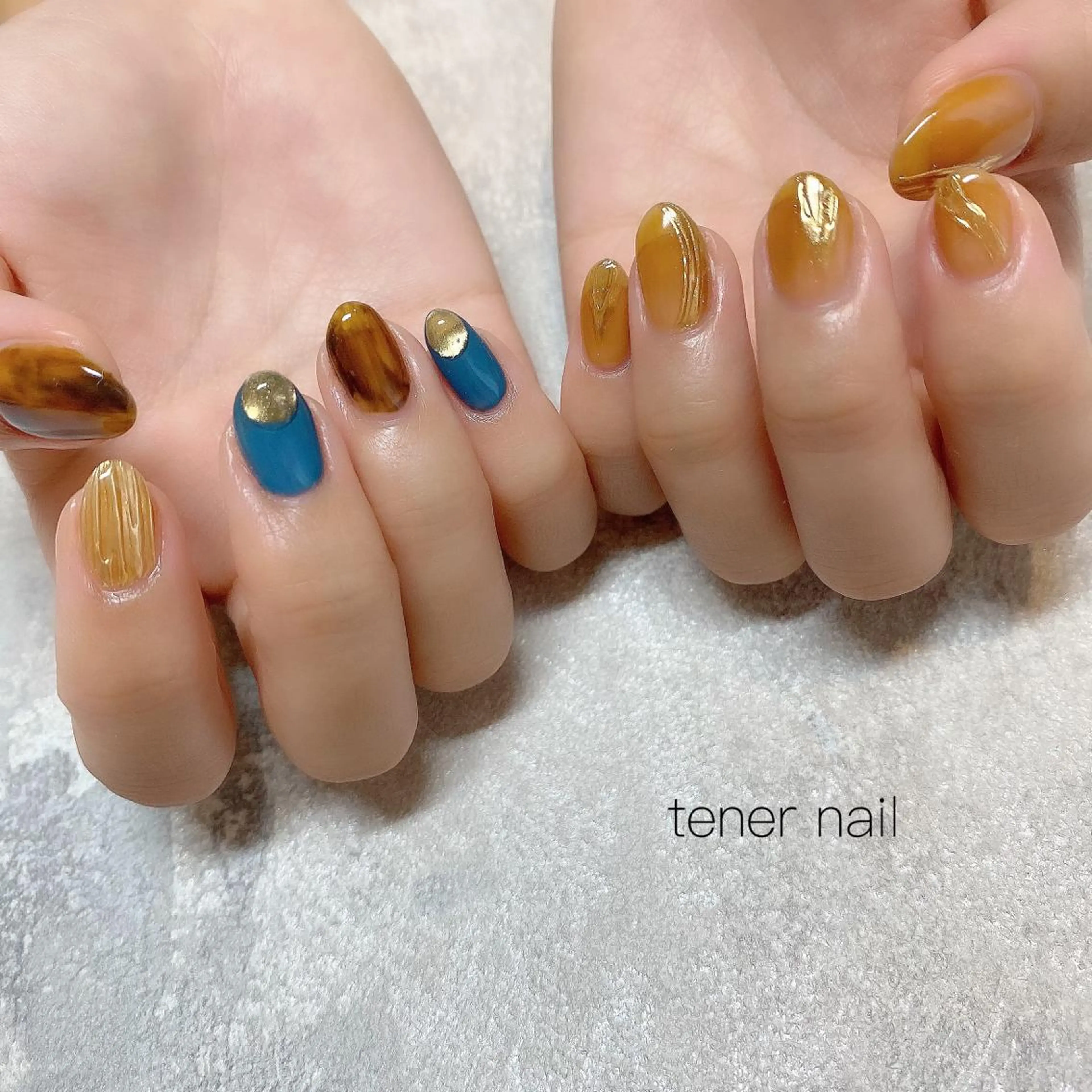 ネイル べっ甲ネイル テネルネイル tener nailのネイルデザイン