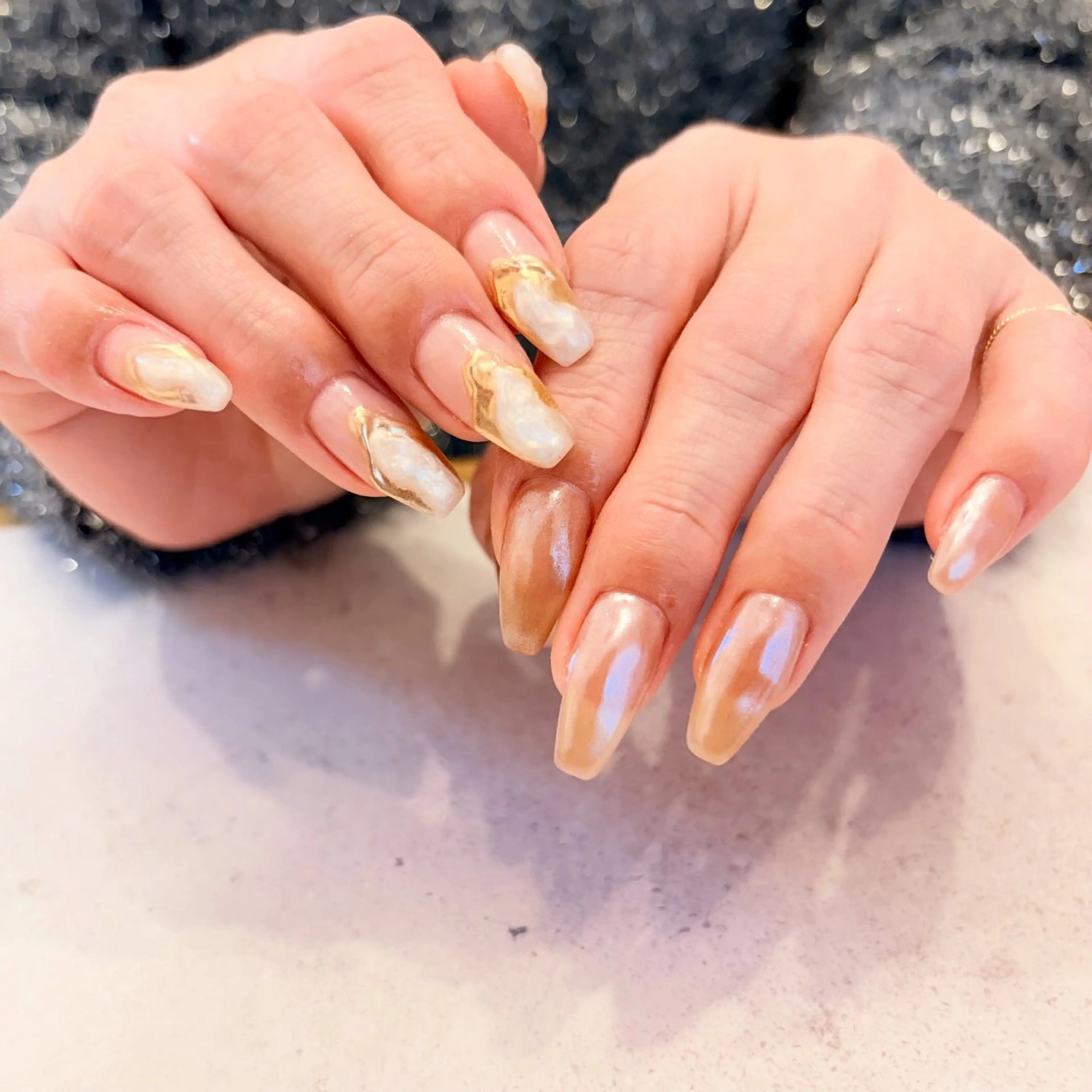 ネイル ハンドネイル Sea  nail by emaのネイルデザイン