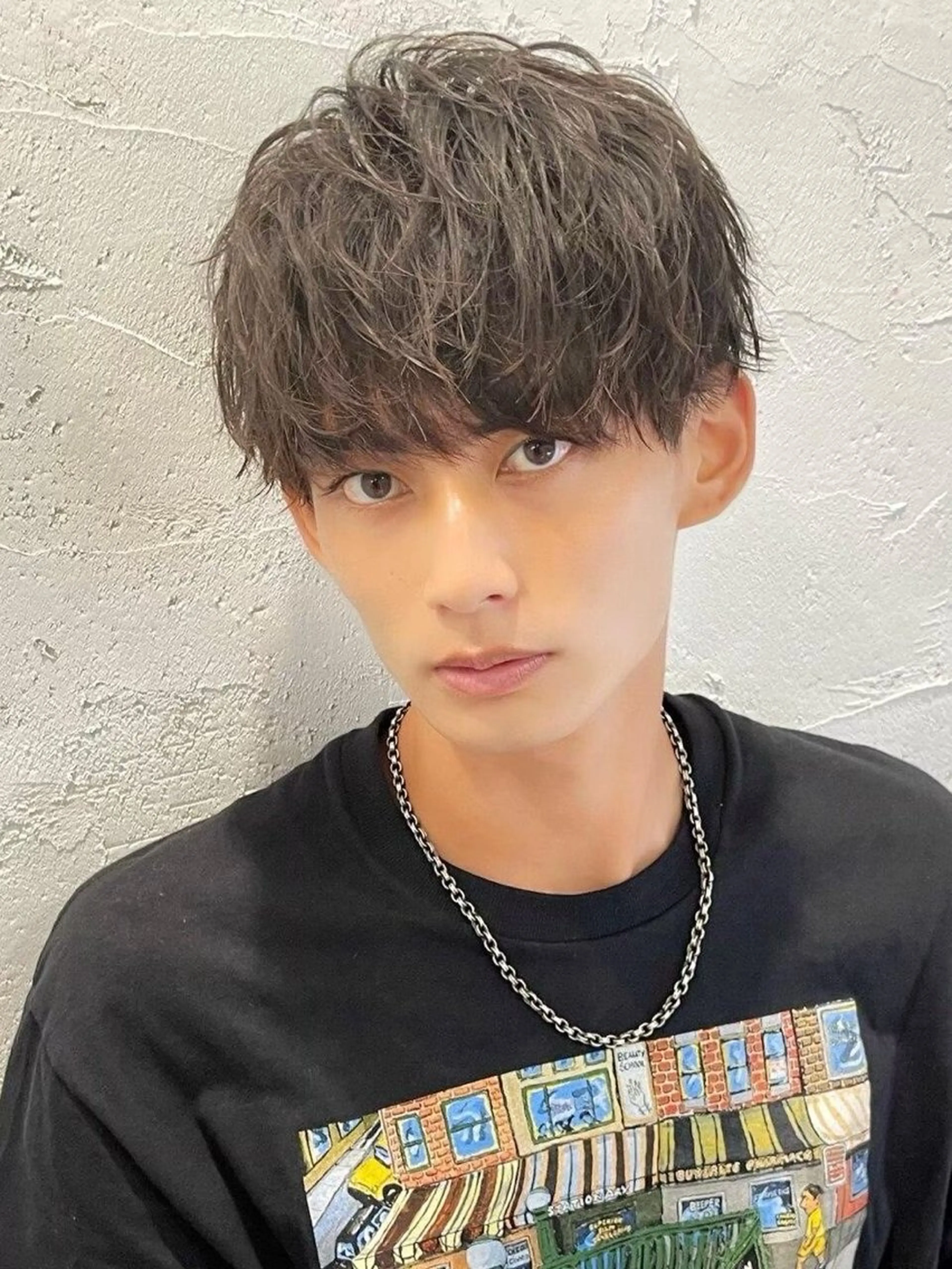 ミディアム カラー パーマ メンズ 似合わせカット /fifth富樫倭のヘアスタイル