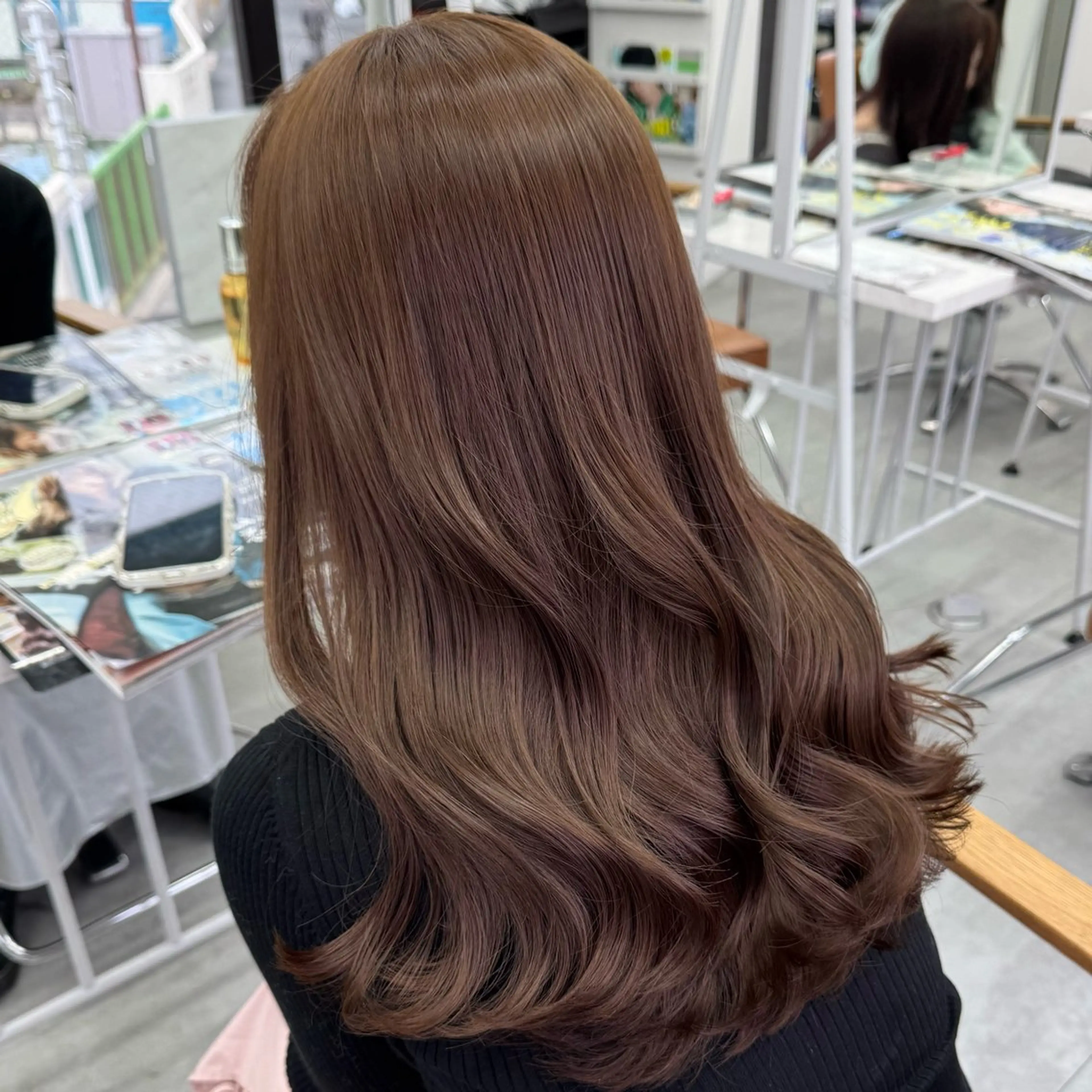 セミロング カラー ヘアアレンジ ヘアカラー トリートメント ブリーチなしカラー /新百合ヶ丘/安形翔のヘアスタイル