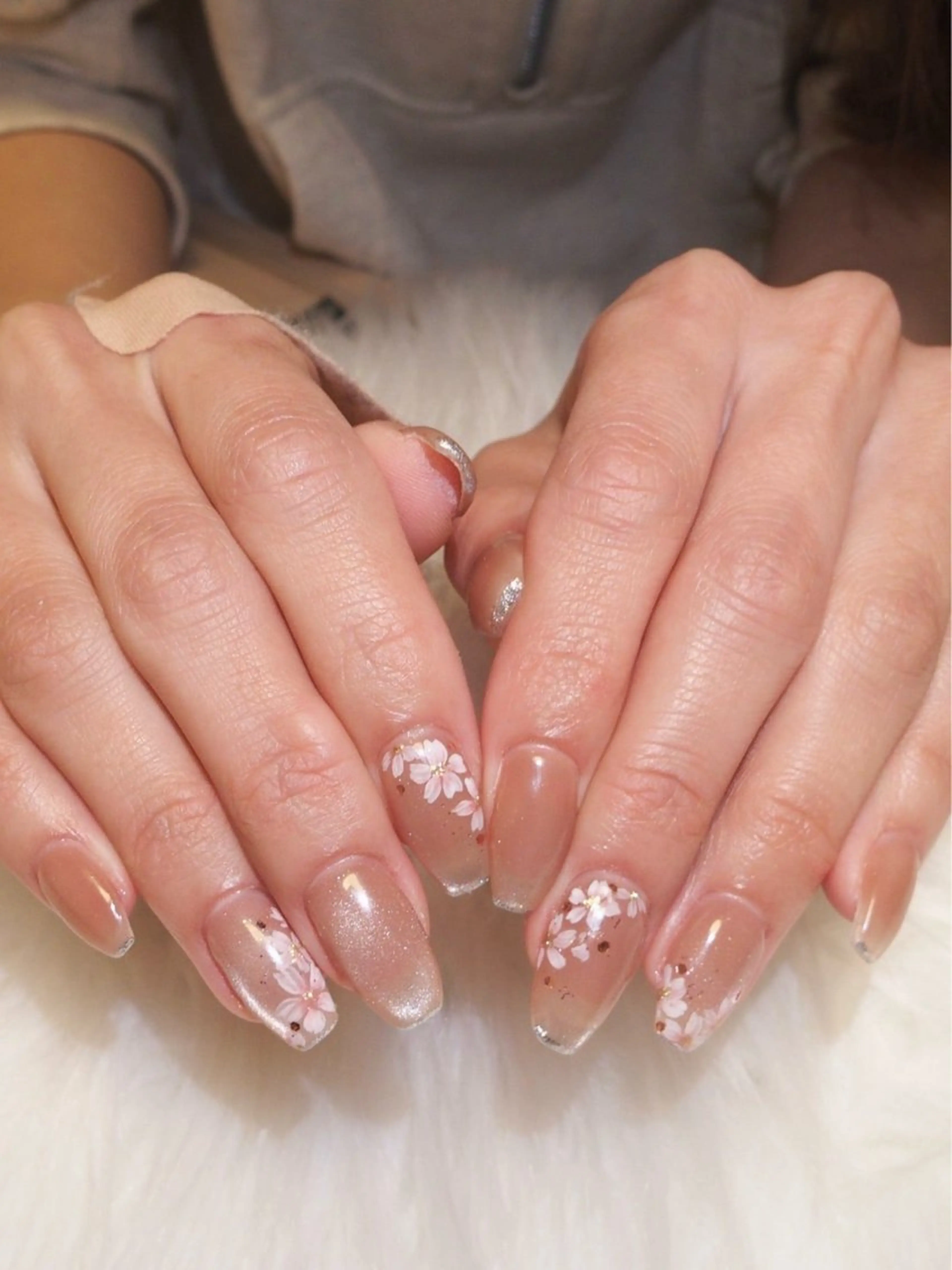 ネイル 桜ネイル ハンドネイル フットネイル ハンドケア ネイルサロン High-Nailのネイルデザイン