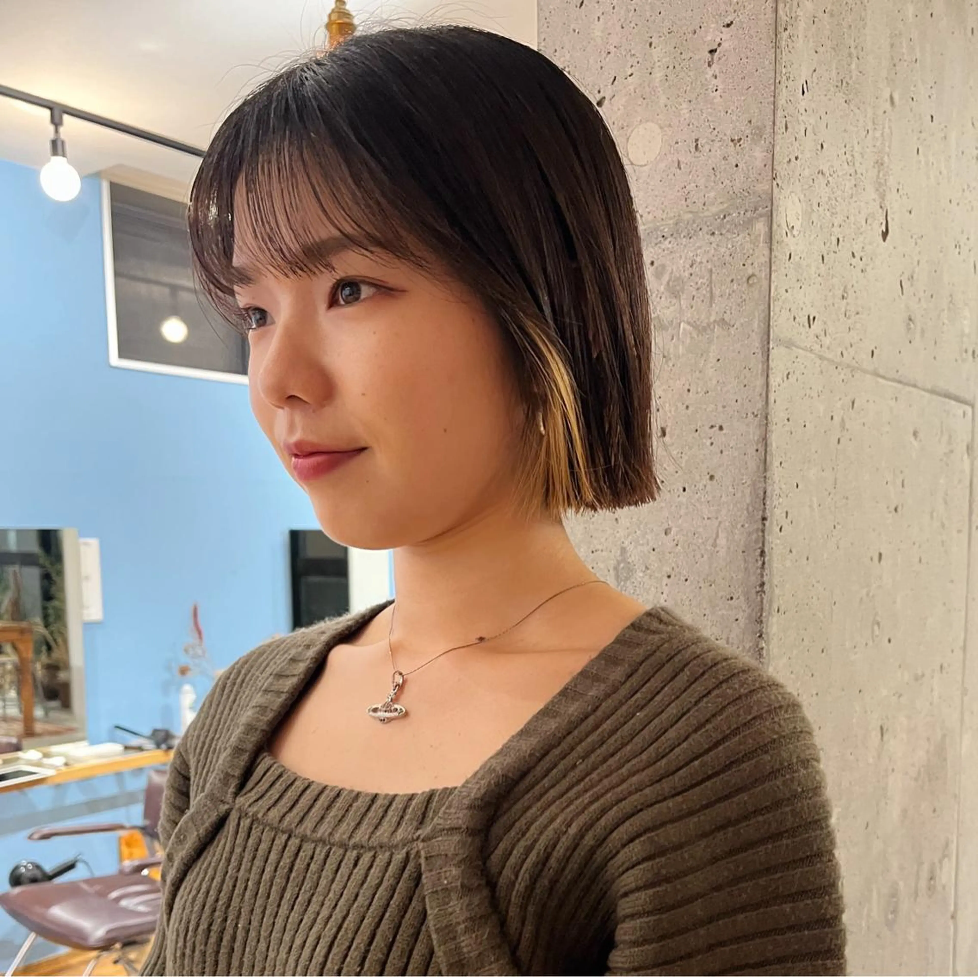 ショート ボブ 暖色/パーマ 🌼クニトウメイのヘアスタイル