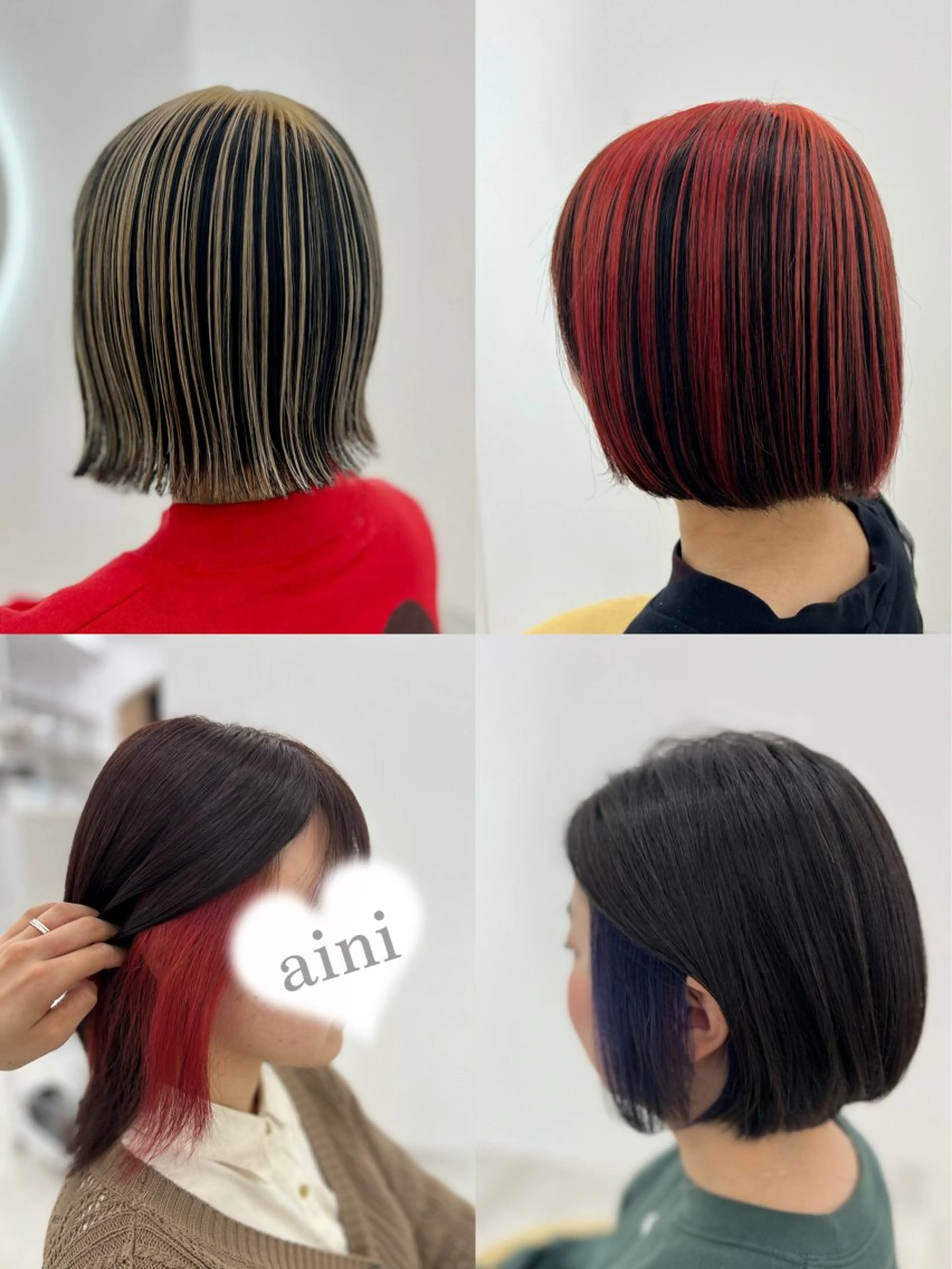 カット+デザインカラー+2stepトリートメント💜の写真