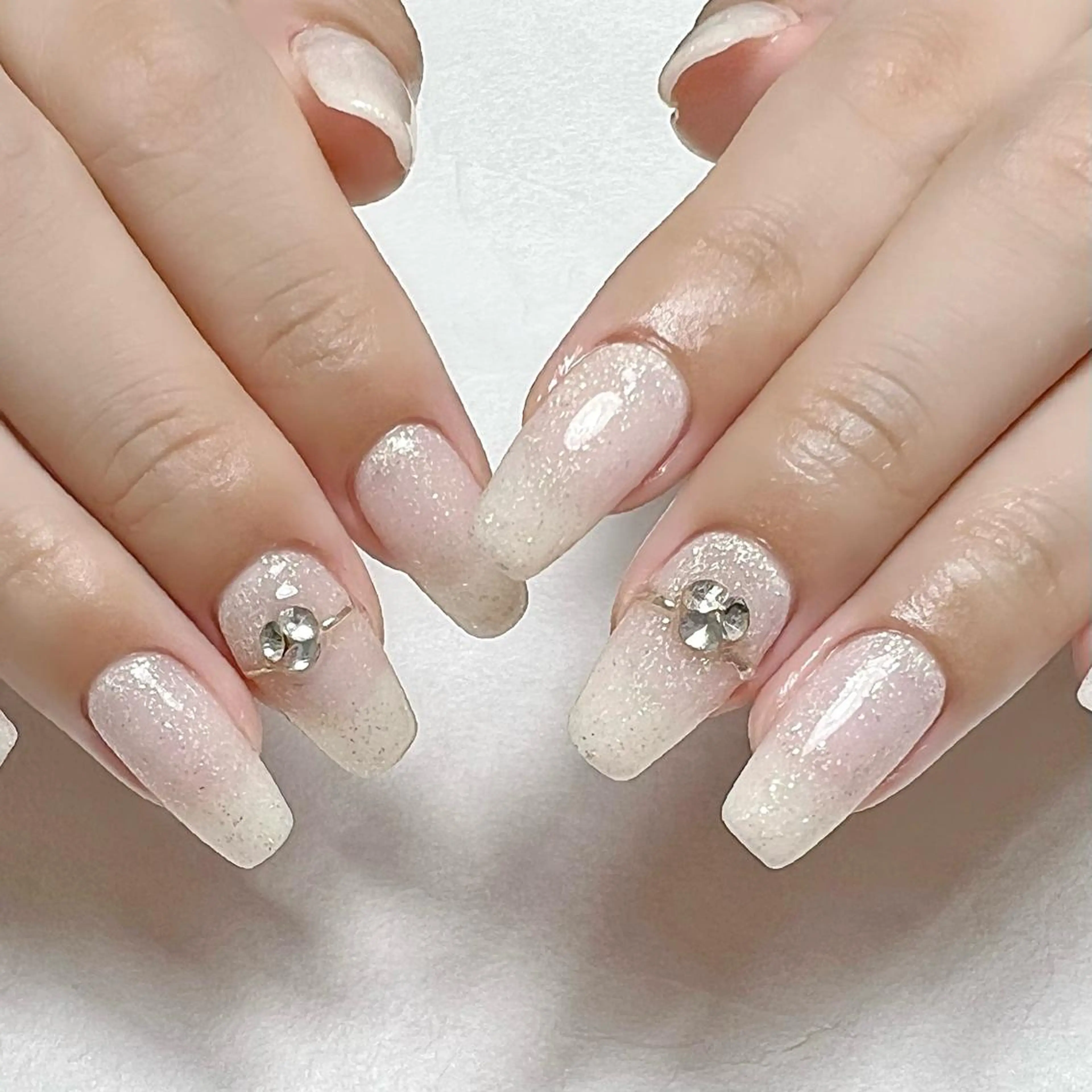 ネイル キラキラネイル ミラーネイル オフィスネイル シンプルネイル rouse nail RISATOのネイルデザイン