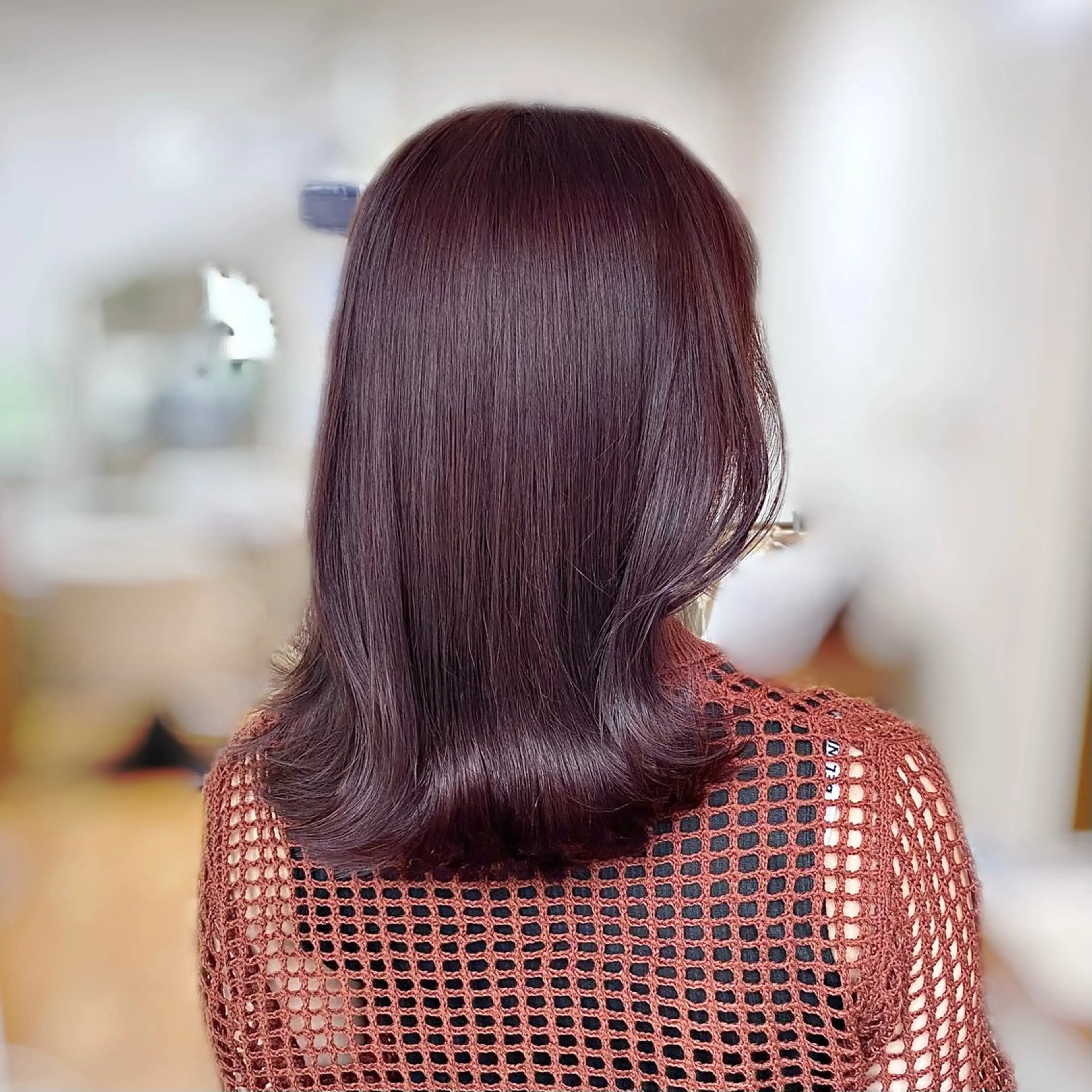 セミロング カラー ブリーチ ブリーチなしカラー ヘアカラー トリートメント 🥣 hashi 🛋️のヘアスタイル