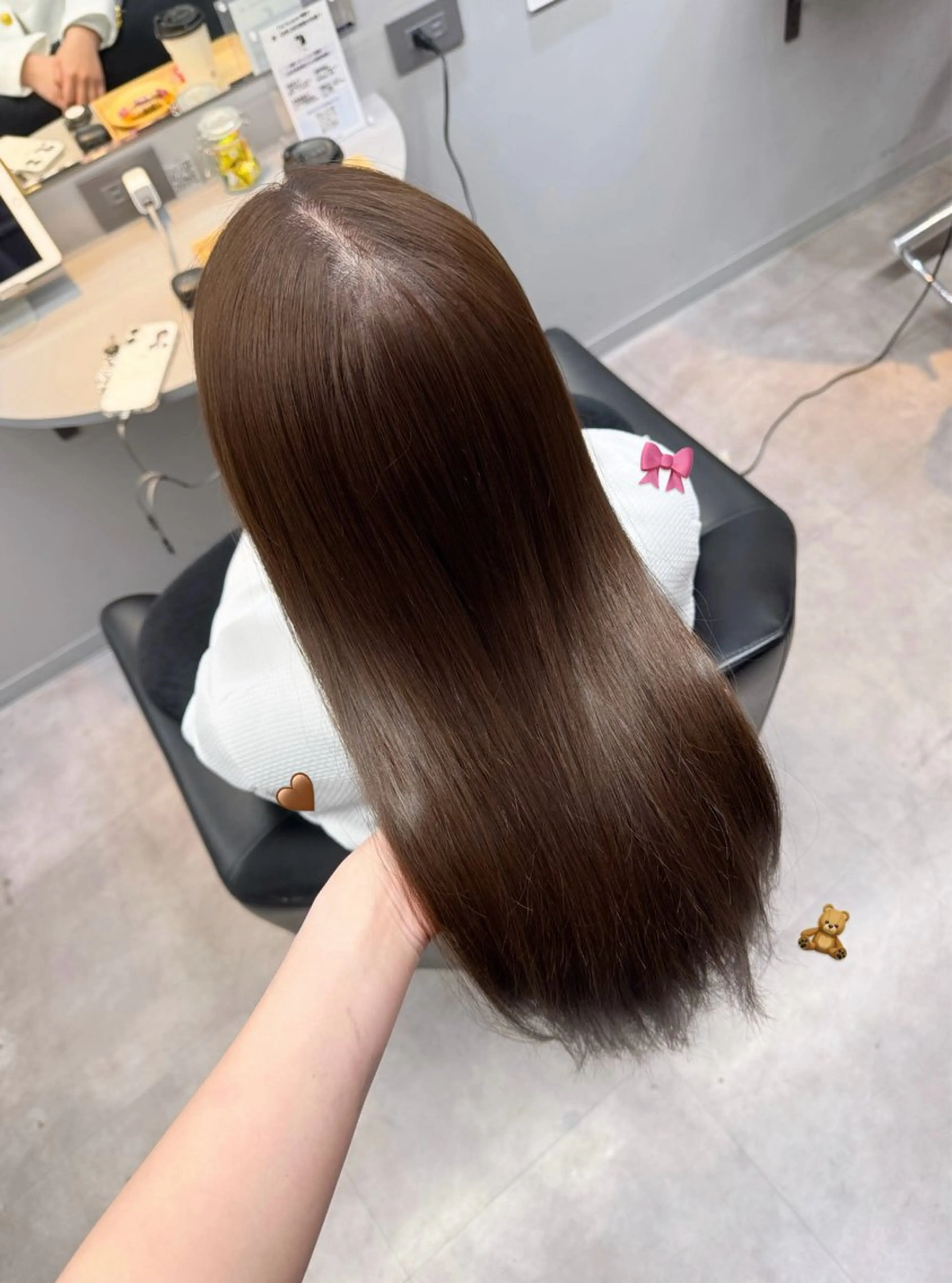 ロング カラー ベージュカラー ヘアカラー トリートメント ブリーチなしカラー ‎🐰Himeka♡のヘアスタイル