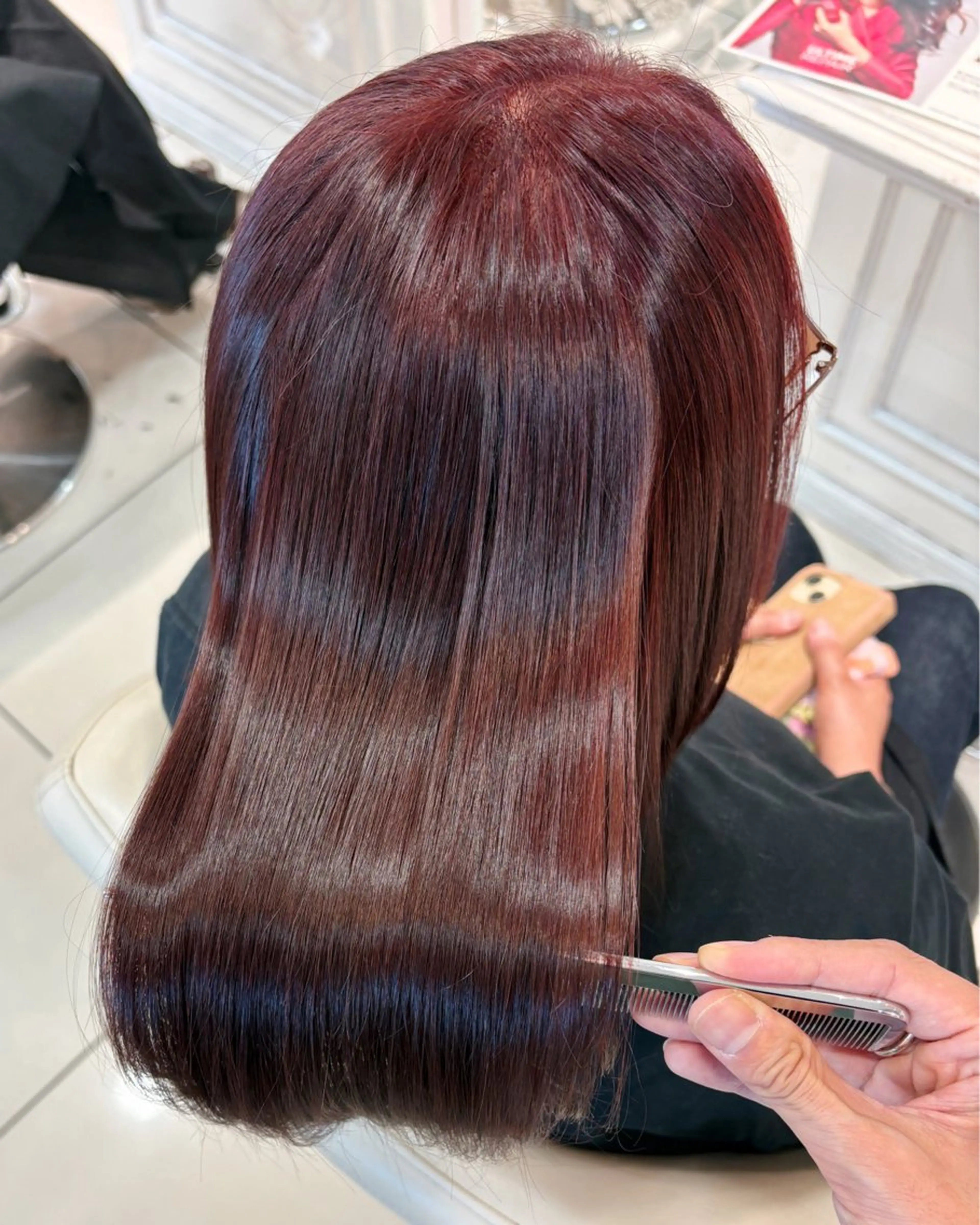 カラー カシス レッドカラー 髪質改善 カット ヘアカラー トリートメント 高橋 佑のヘアスタイル