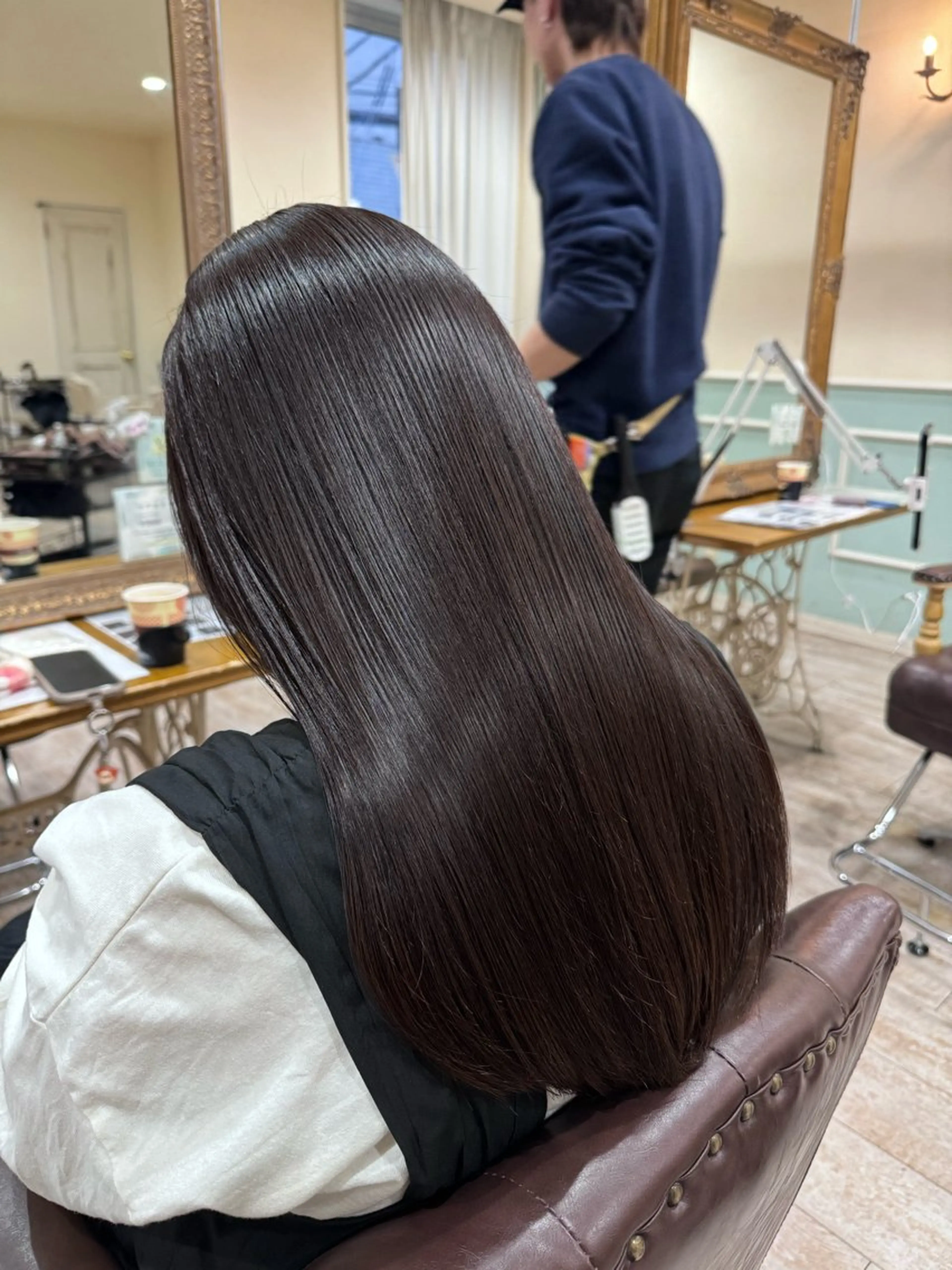 ロング カラー 髪質改善 レイヤーカット ロング トリートメント カット ヘアカラー トリートメント 新越谷noble店長 松本拓也▶◀*.のヘアスタイル