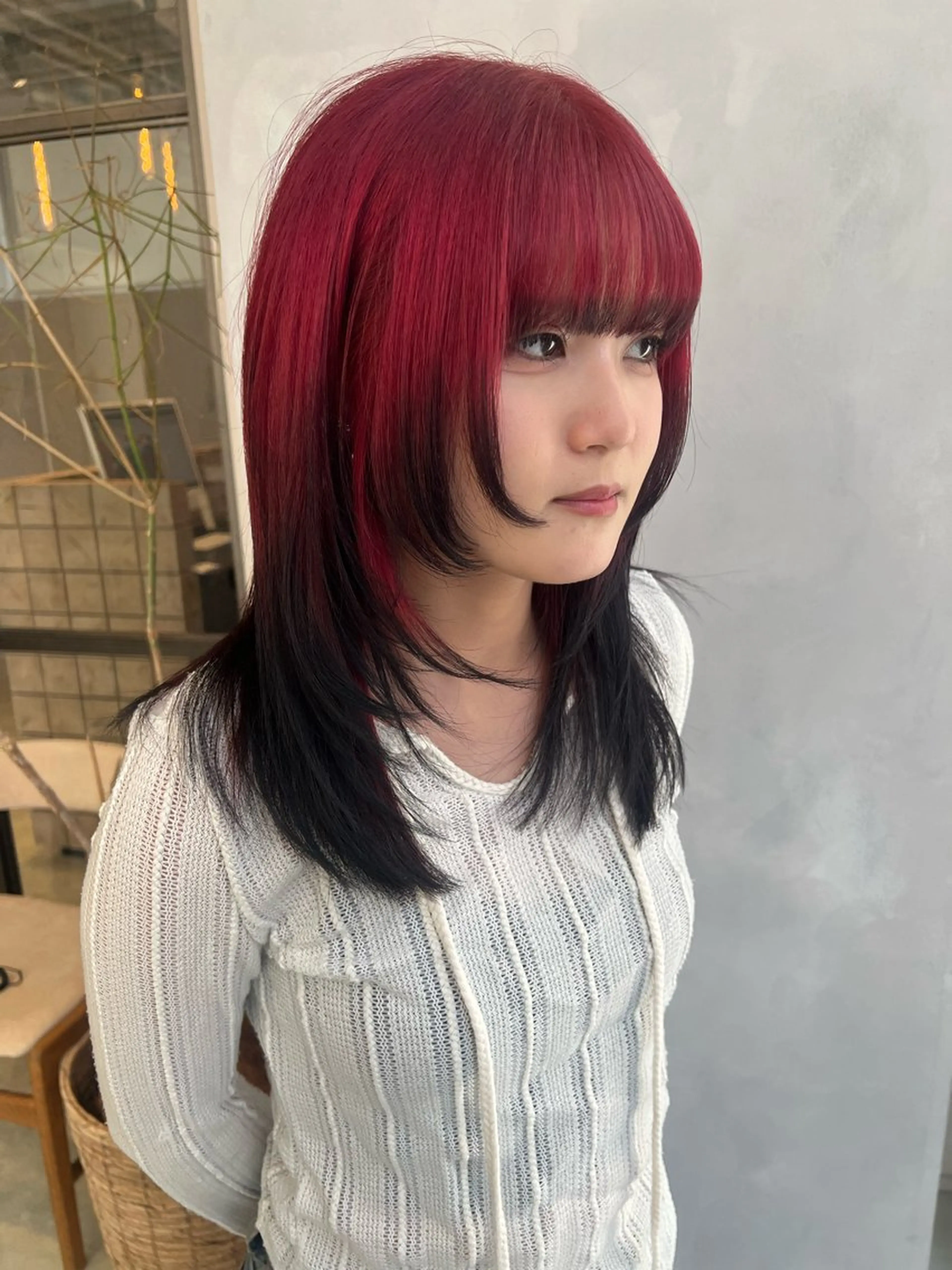 セミロング ヘアカラー トリートメント 渋谷ハイトーン/ デザインカラー阿部のヘアスタイル