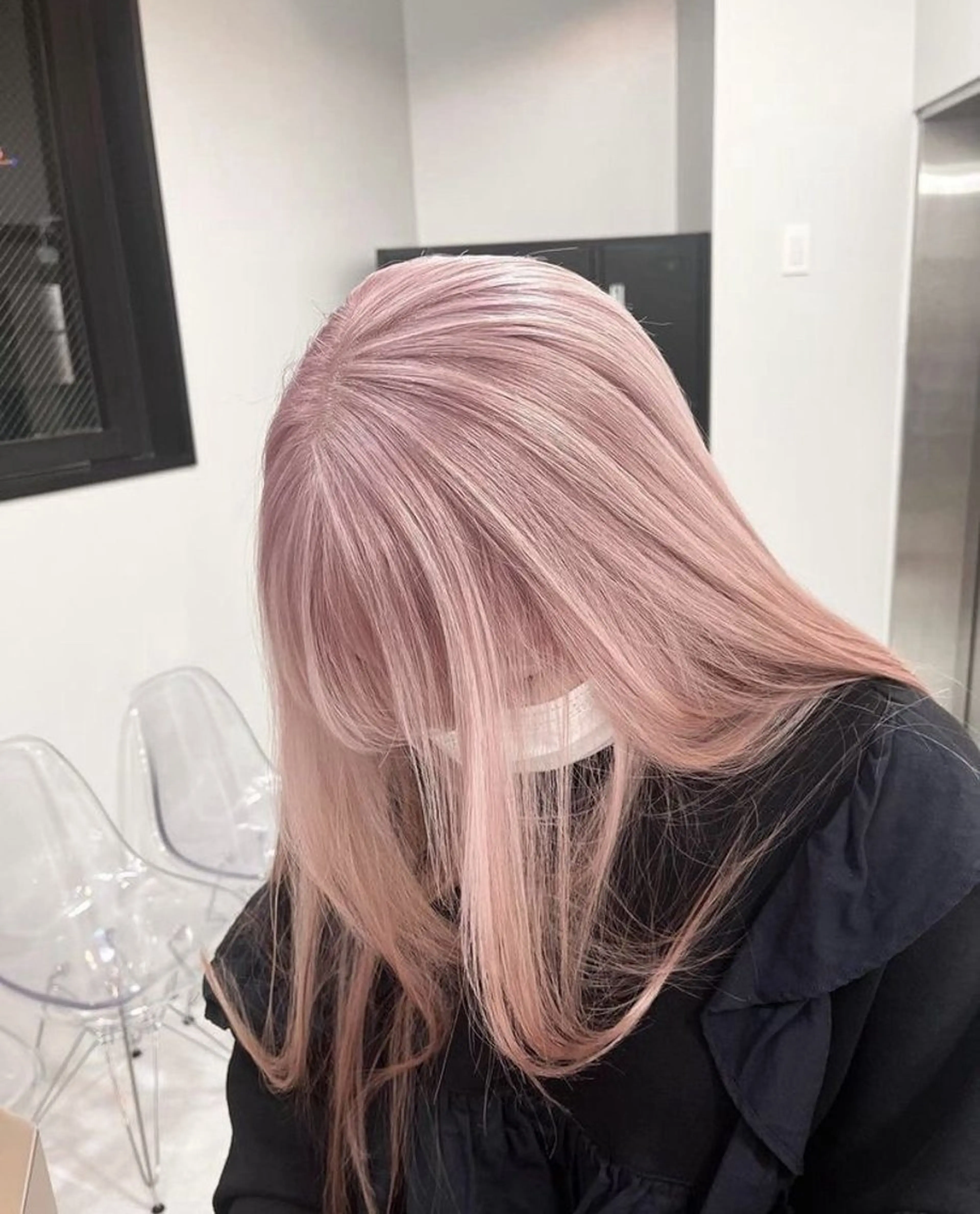 ロング カラー ヘアカラー 韓国ワンホンヘア 🎀SHIONEのヘアスタイル