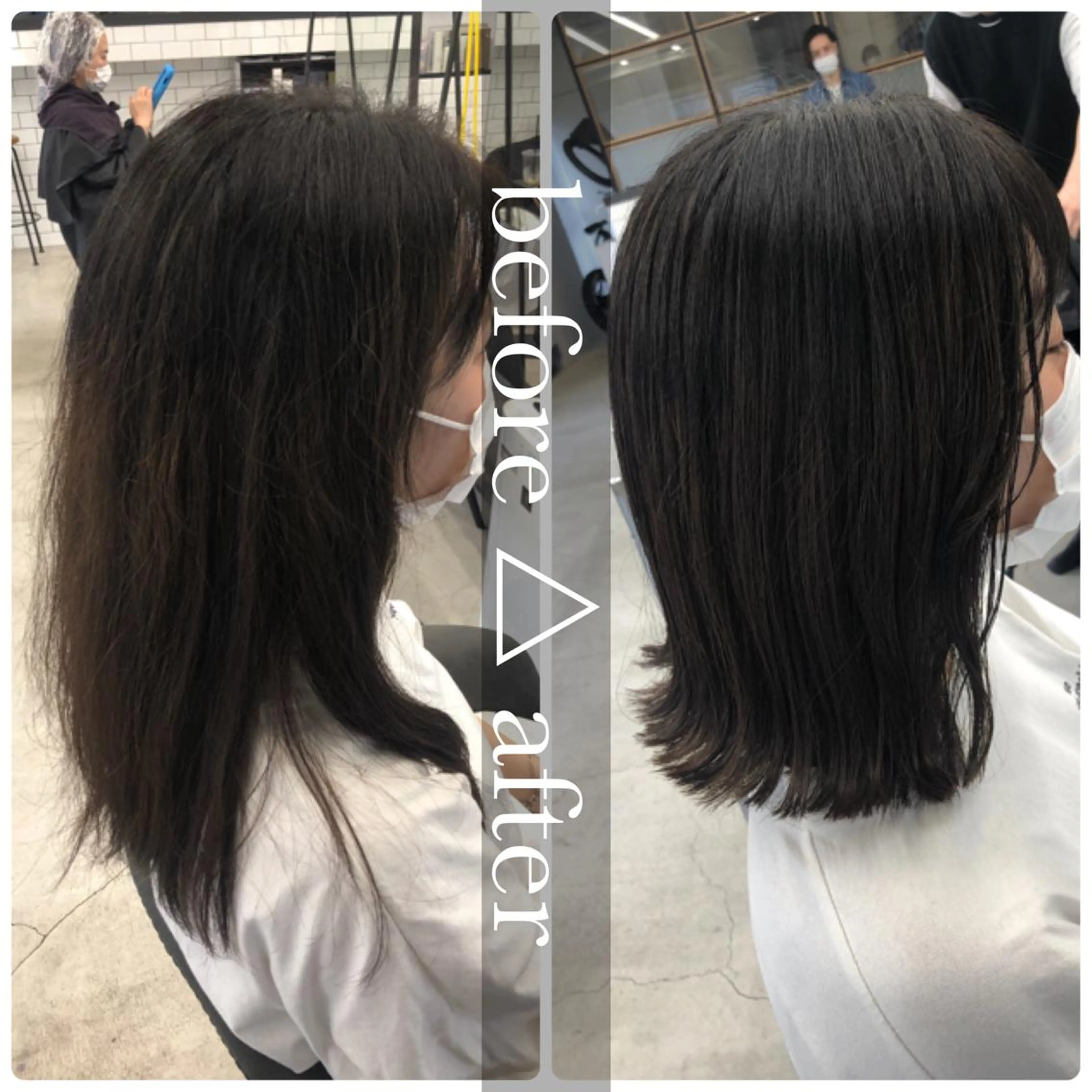 ミディアム ボブ 🌼渋谷韓国レイヤー 桑尾幸奈🌼のヘアスタイル