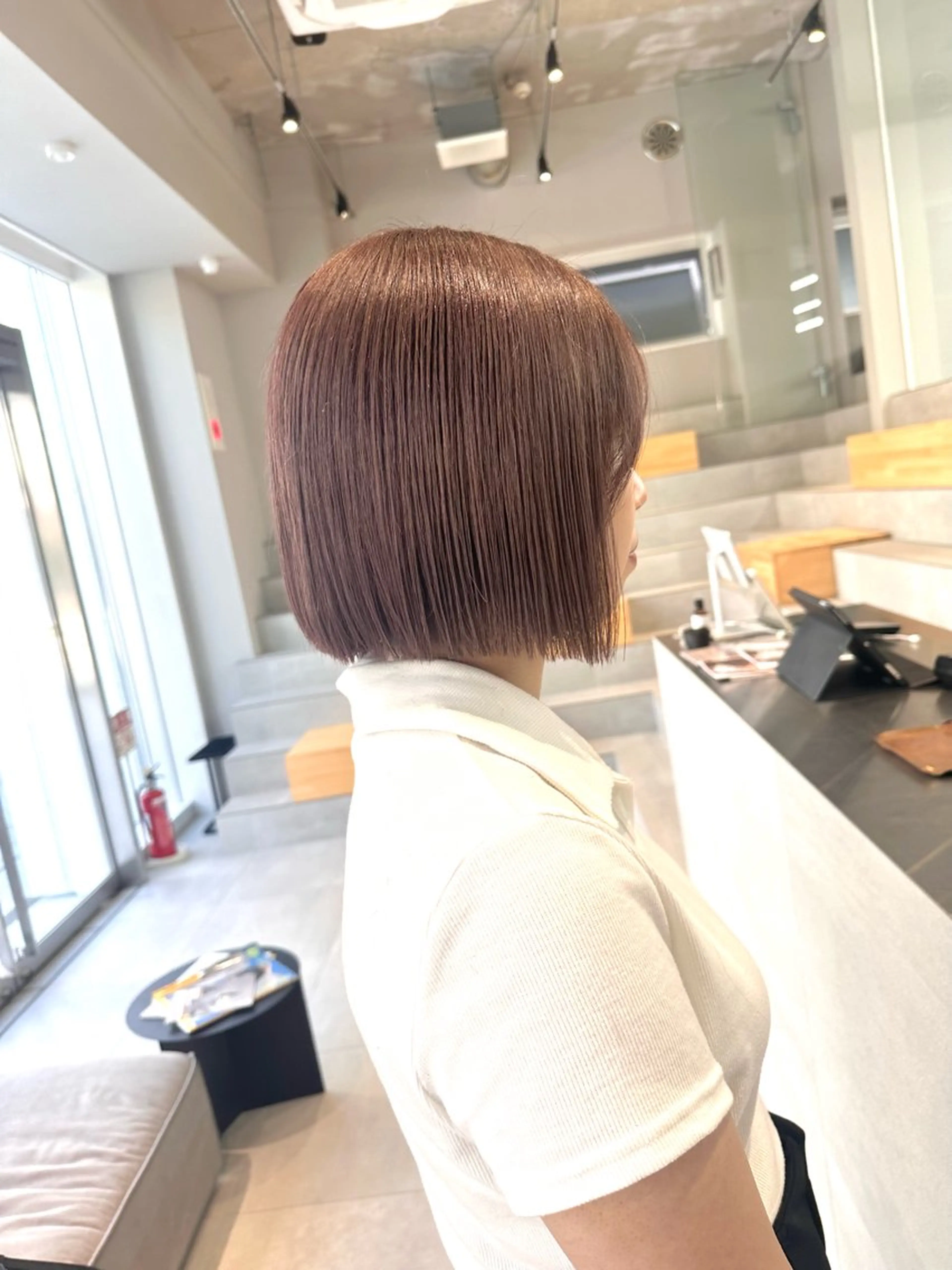 ミディアム カラー ブリーチ 髪質改善 トリートメント 染谷 遥花のヘアスタイル