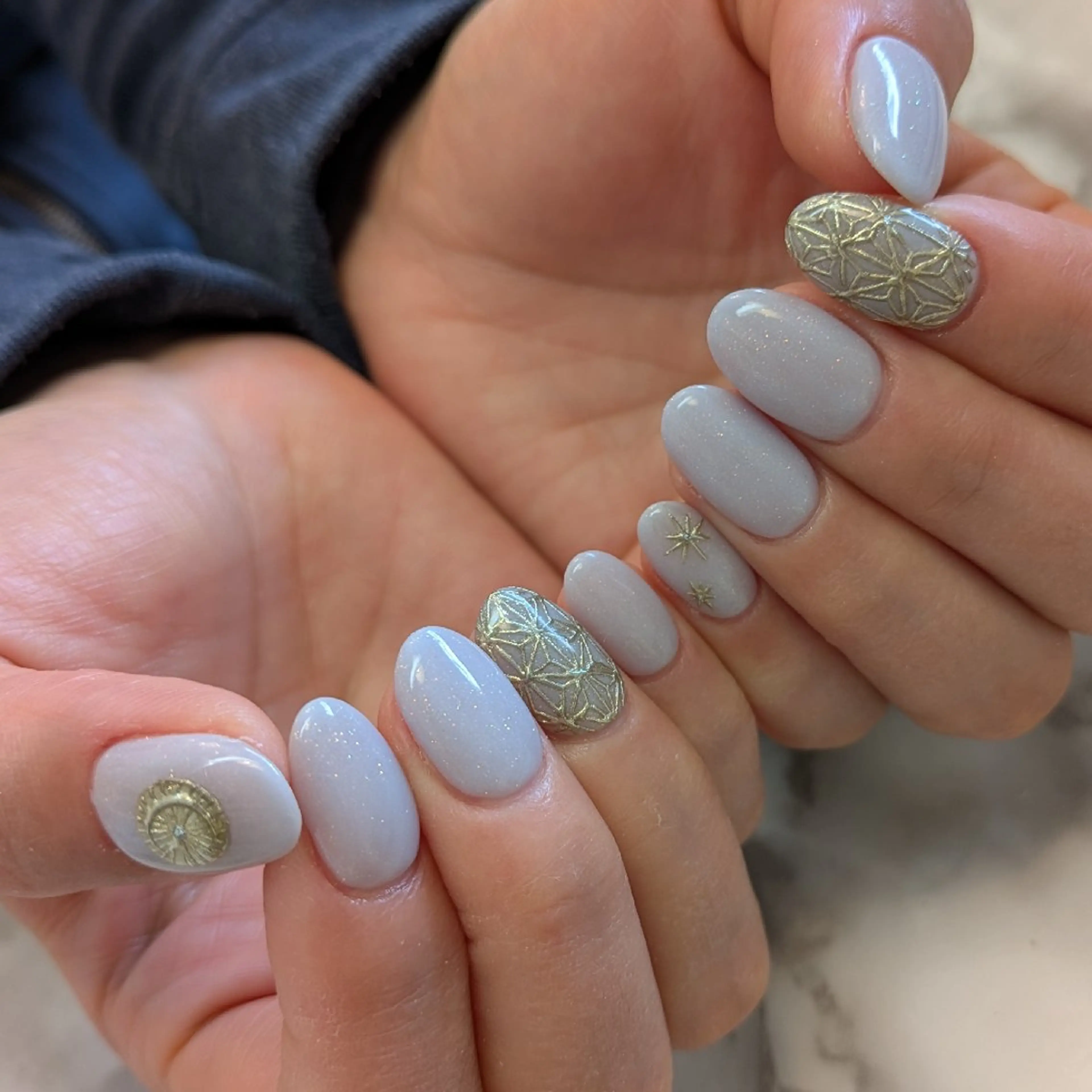 ネイル 冬ネイル ジェヌインネイル 河内のネイルデザイン