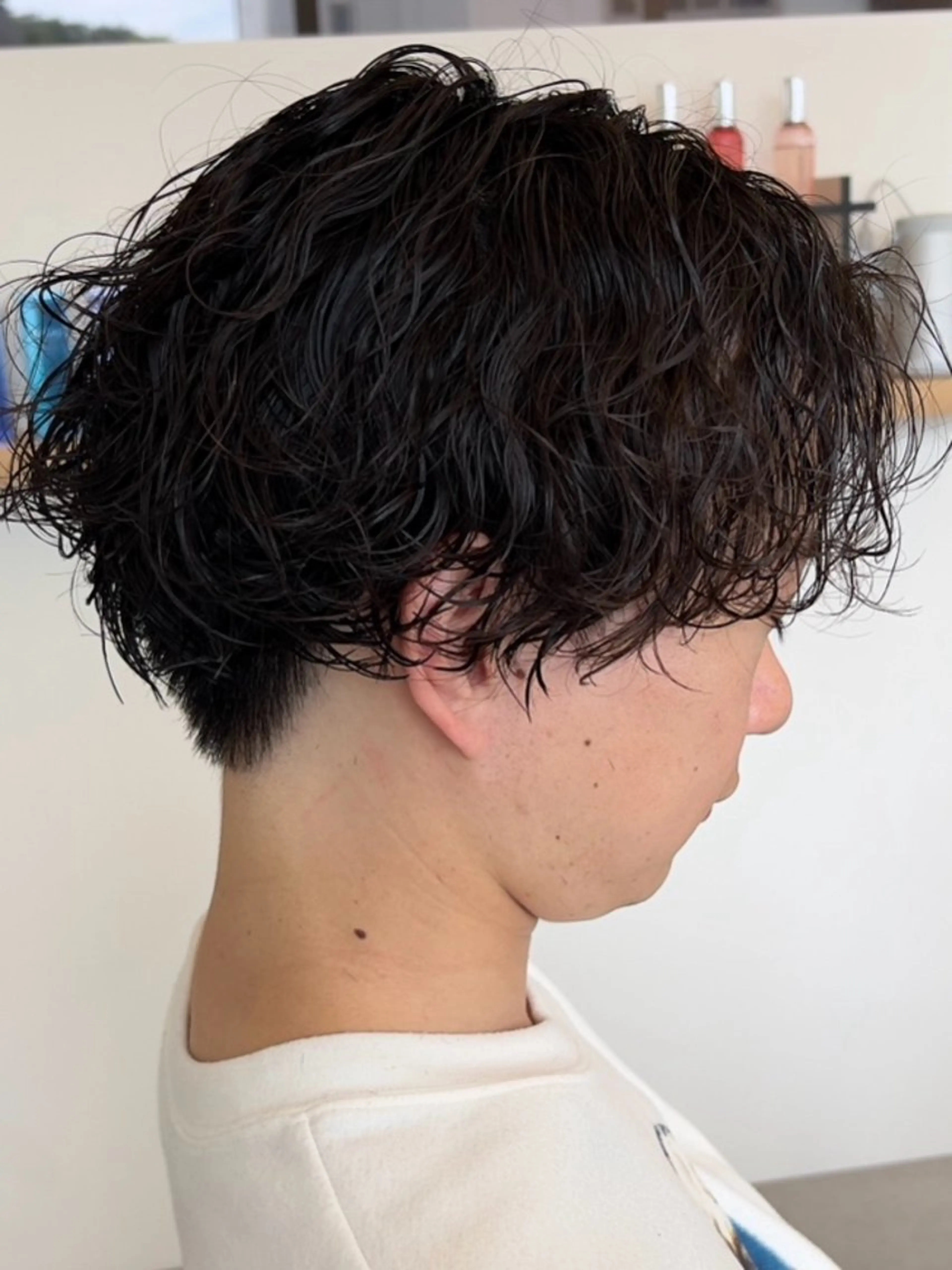 メンズ カット パーマ Ore🫧タナカマヤ /柔らかい質感カラーのヘアスタイル