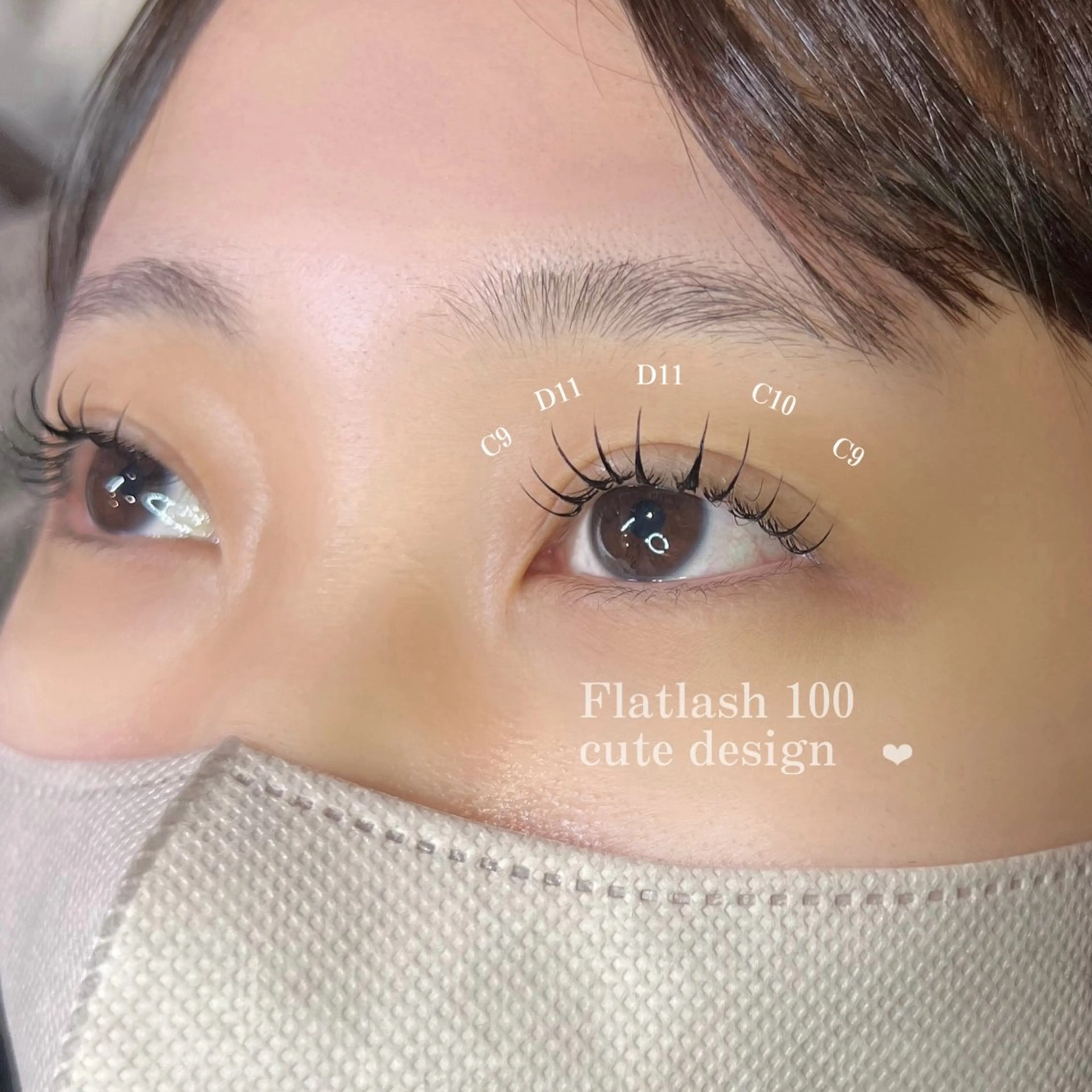 マツエク・マツパ フラットラッシュ CREA 今野 ⟡.·のマツエク・マツパデザイン