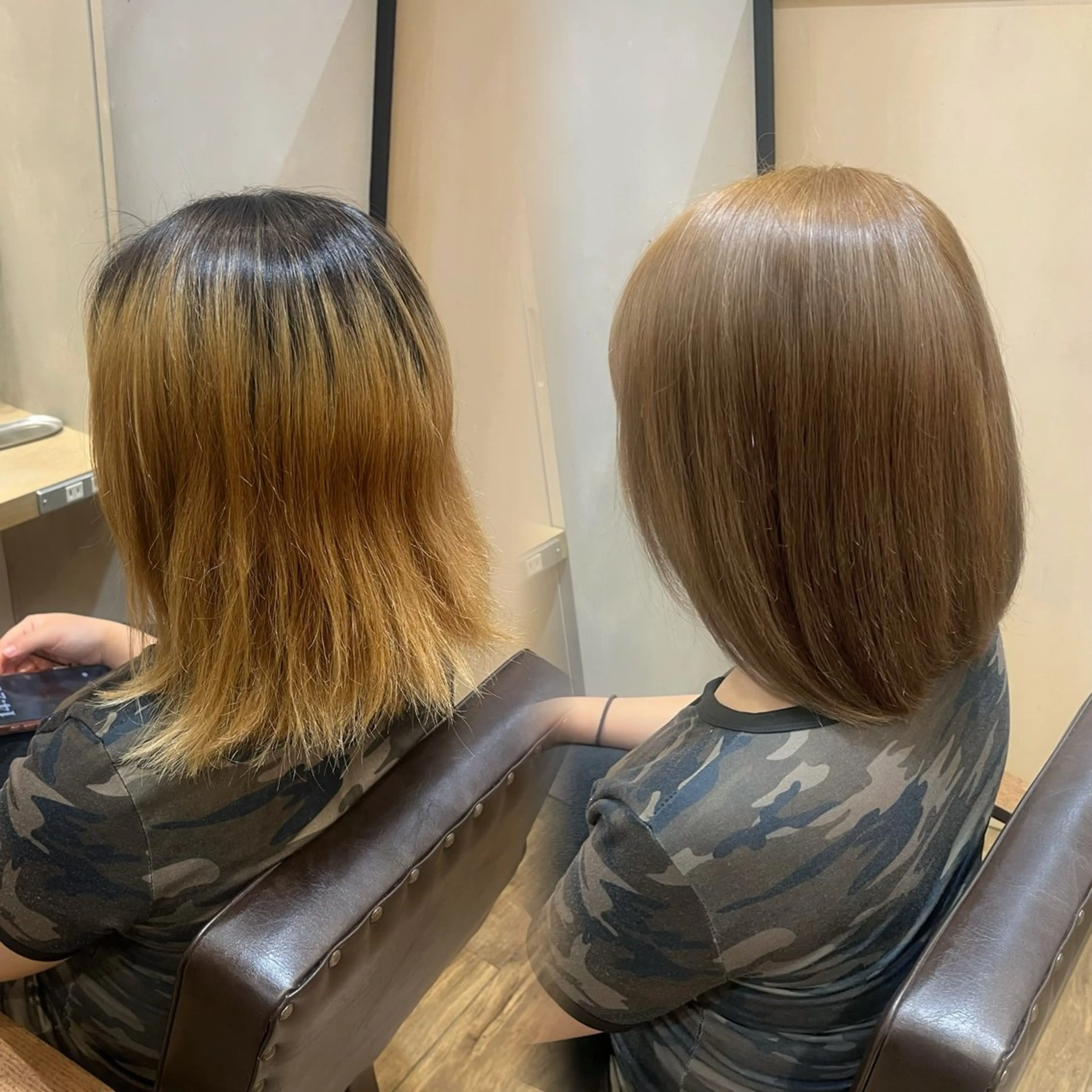 カラー ブリーチ ブリーチなしカラー ヘアカラー 田邉 栞璃のヘアスタイル