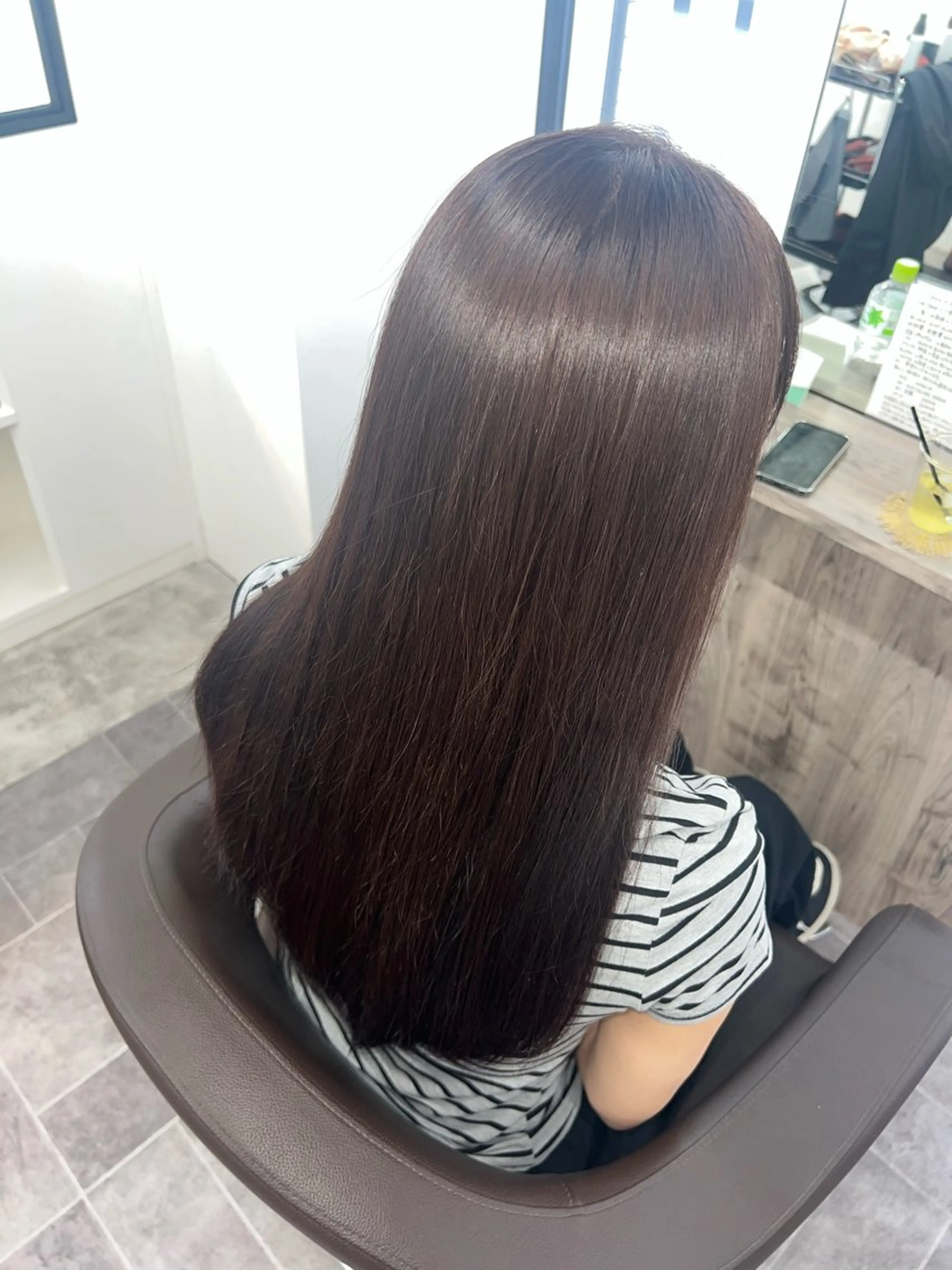 カラー ブリーチ ブラウンカラー ダブルカラー ブリーチなしカラー あやの/透明感カラー /カットモデルのヘアスタイル