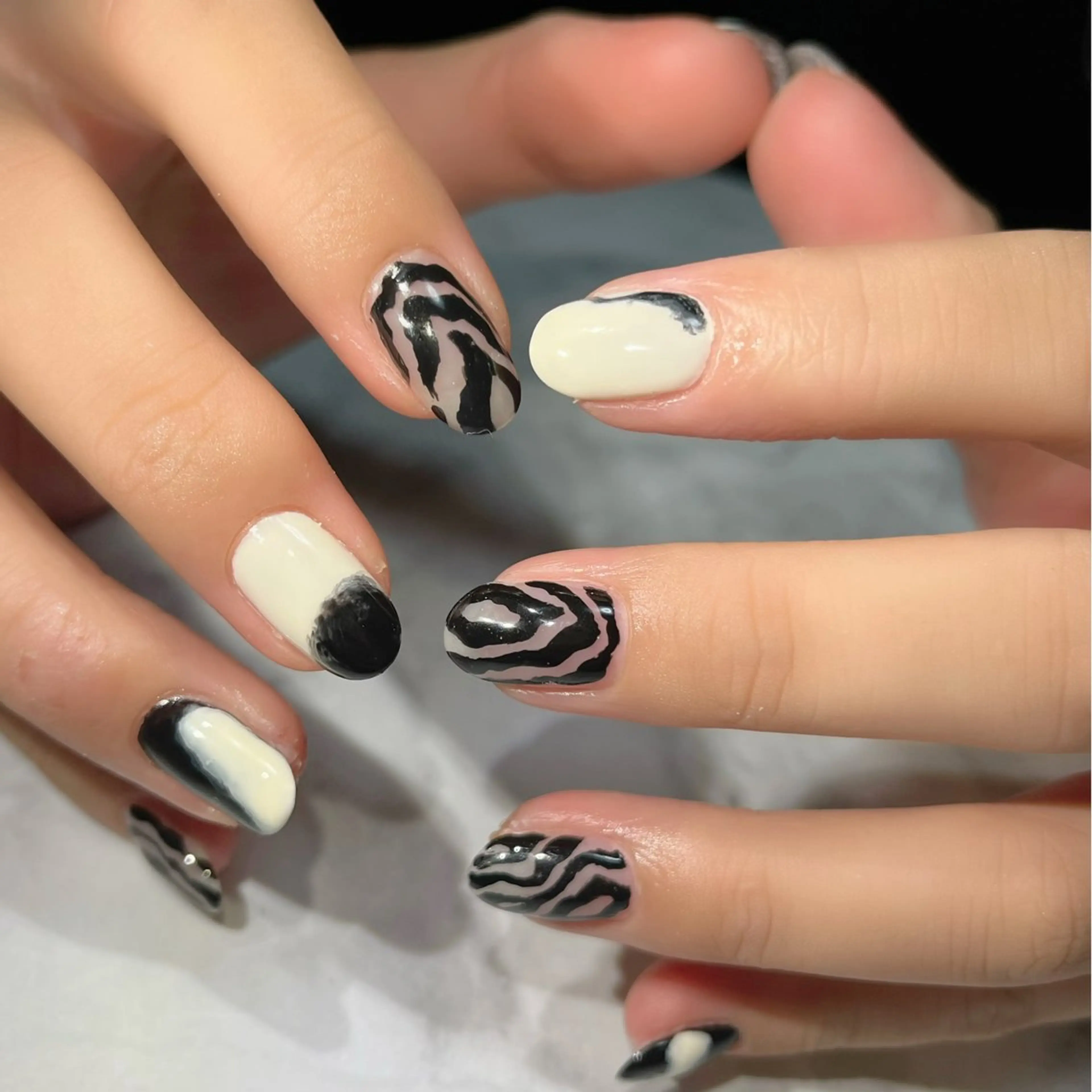 持ち込みデザインネイル（オフ、ケア込み）の写真