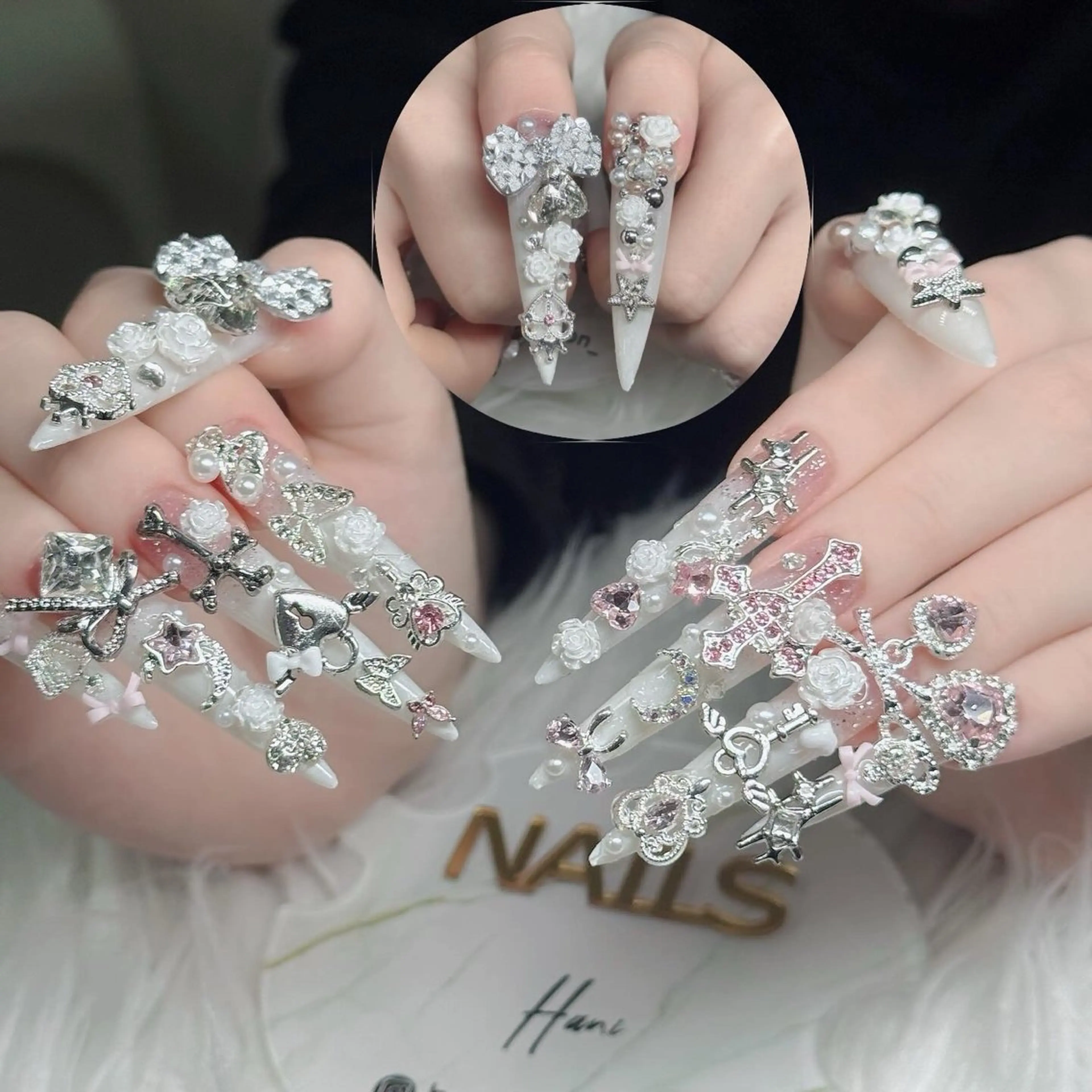 ネイル フットネイル フレンチネイル グラデーション 韓国ネイル ロングネイル ハンドネイル Hani Nail Salonのネイルデザイン