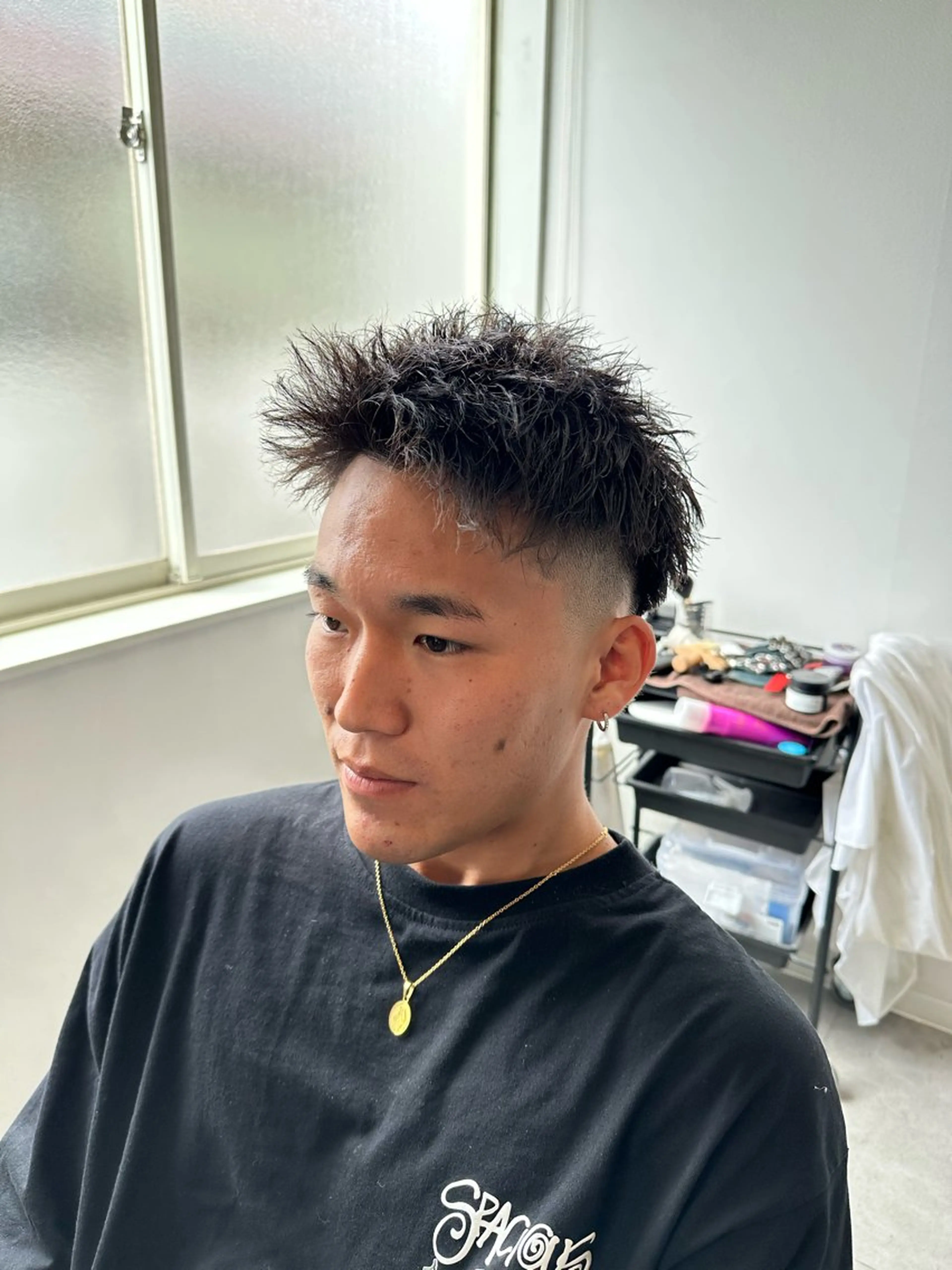 メンズ カット パーマ 三浦 流星のヘアスタイル