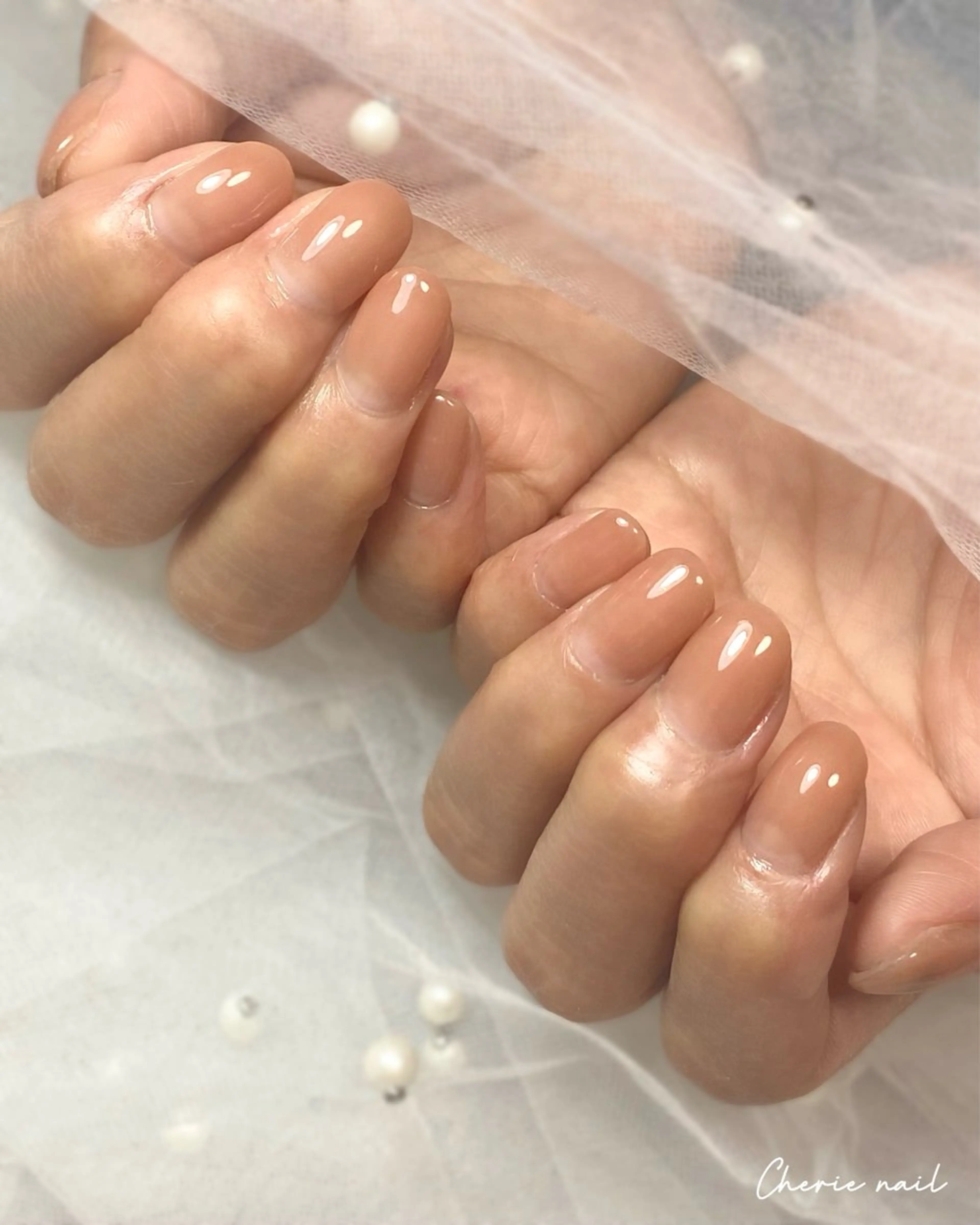 ネイル ジェルネイル グラデーション オフィスネイル ピンク ピンクベージュ ハンドネイル Cherienail yunaのネイルデザイン