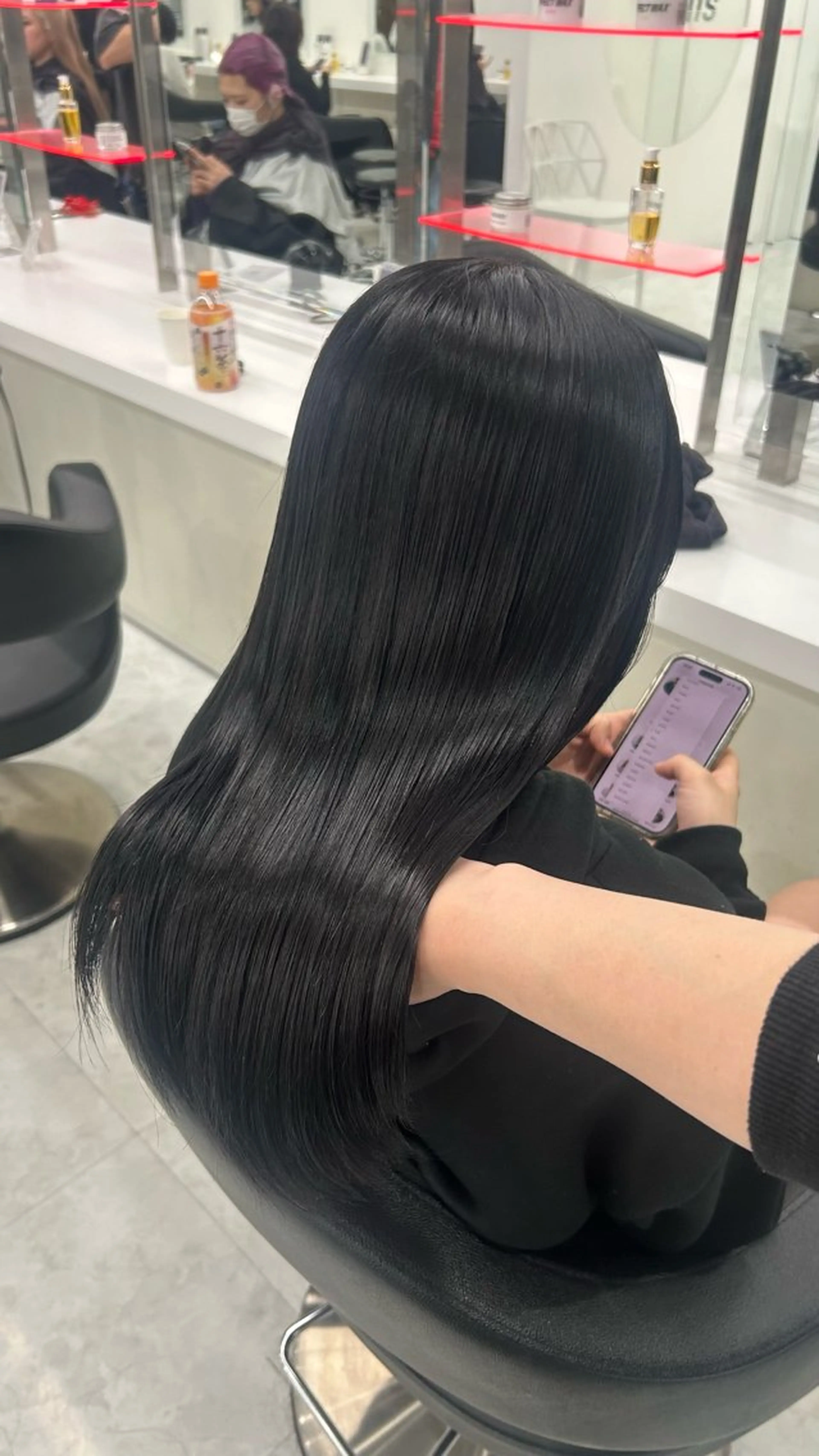 ロング カラー パーマ ヘアアレンジ メンズ キッズ ヘアカラー 盛れ韓国ハイトーン 🎀Himari🎀のヘアスタイル