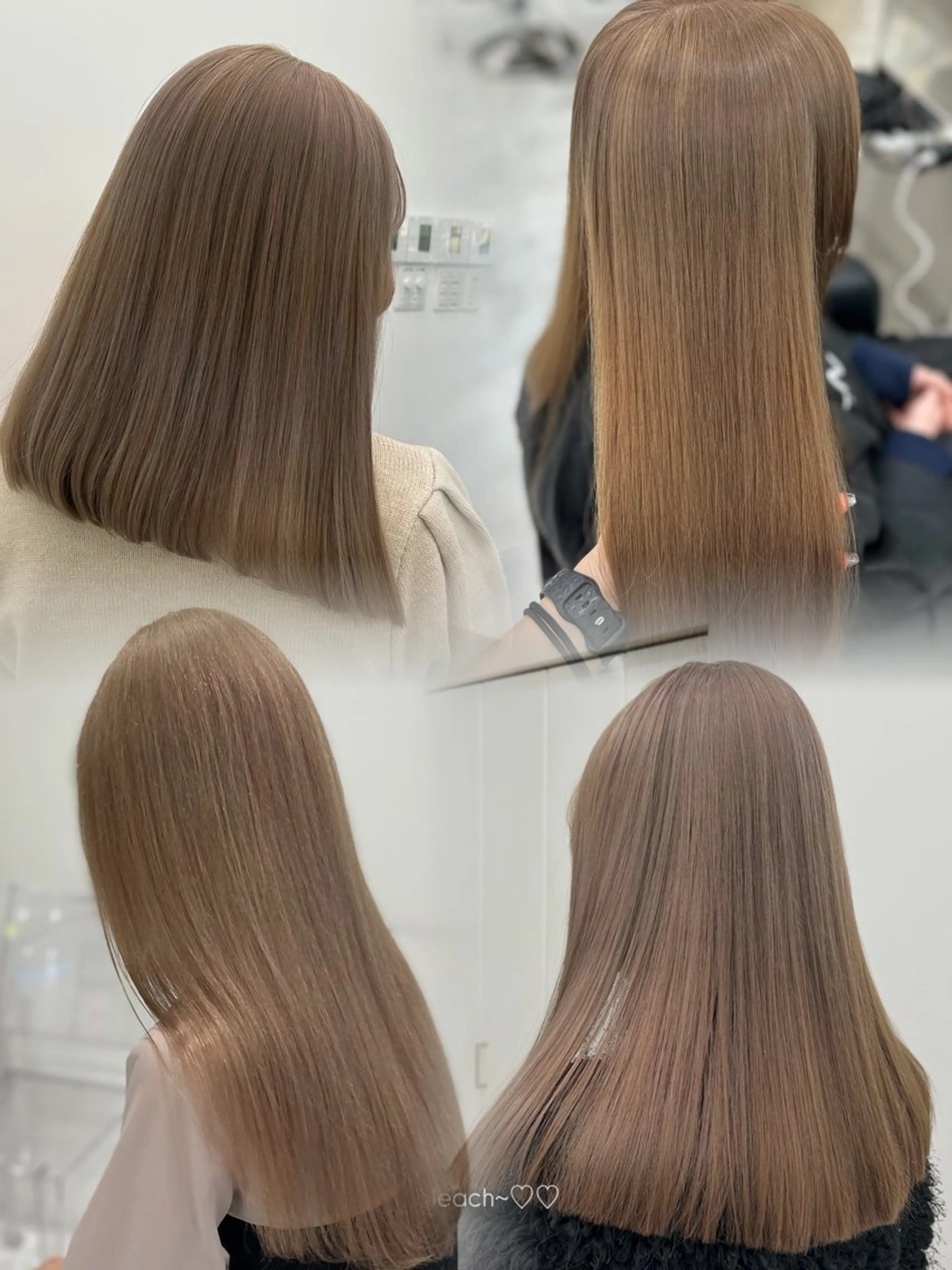 🤍ブリーチありダブルカラー🤍🎀コテ巻き仕上げ＋外部補習treatment🎀の写真