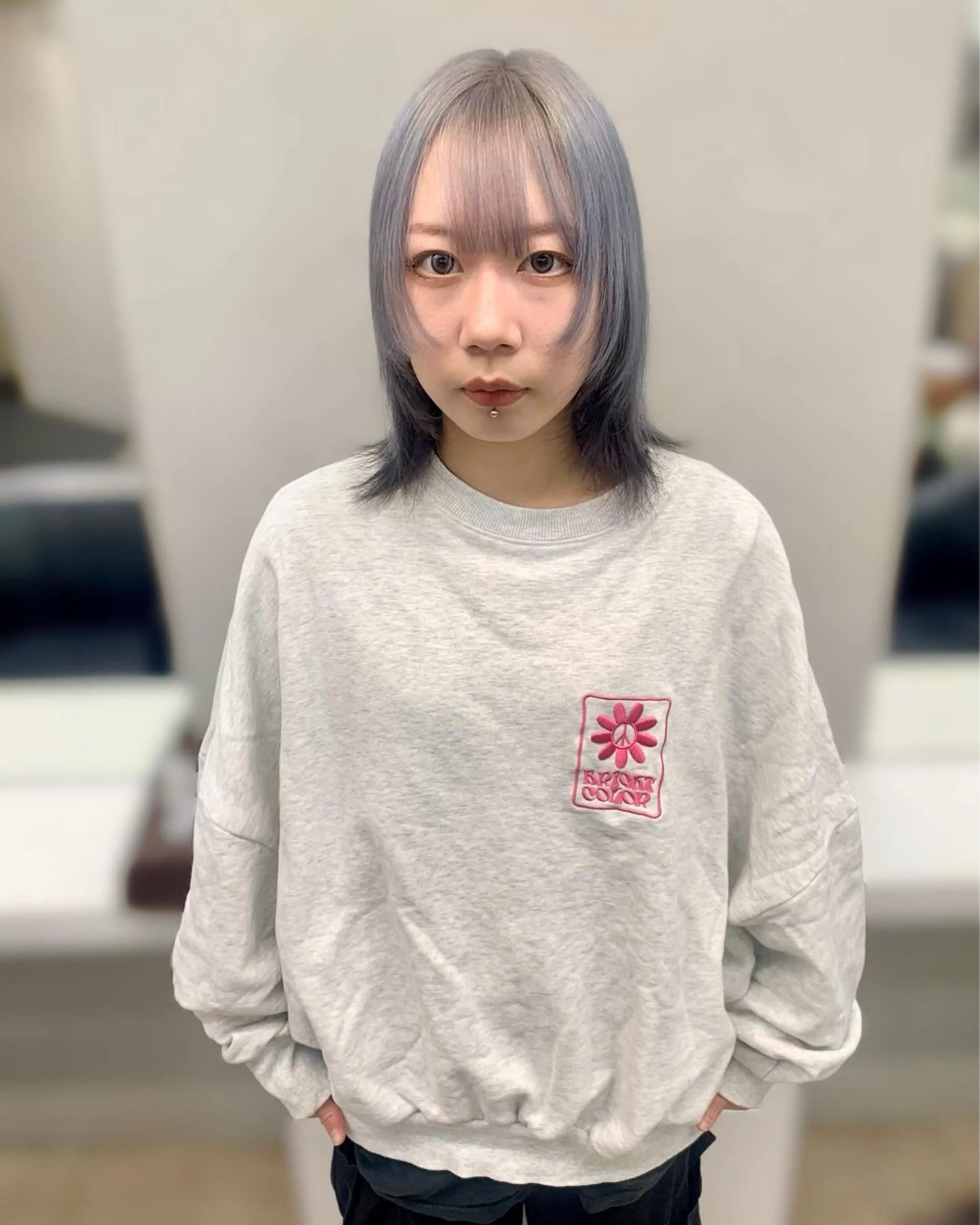 ミディアム カラー ヘアアレンジ ヘアカラー トリートメント 個性爆弾💣 ダブルカラー/ゆかのヘアスタイル