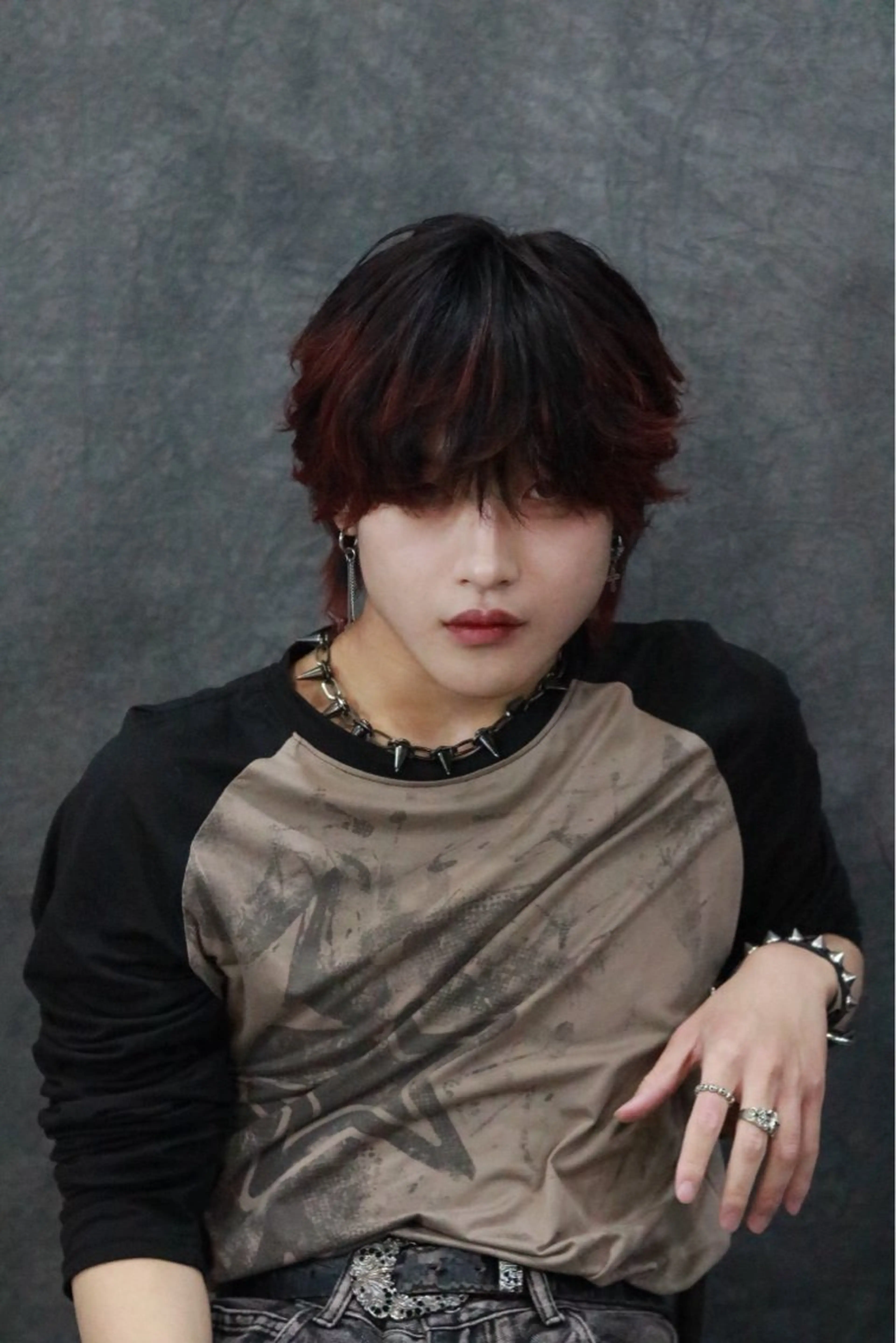 ミディアム メンズ カット ヘアカラー メンズカット特化🐺 ウルフ[店長]置塩祥のヘアスタイル