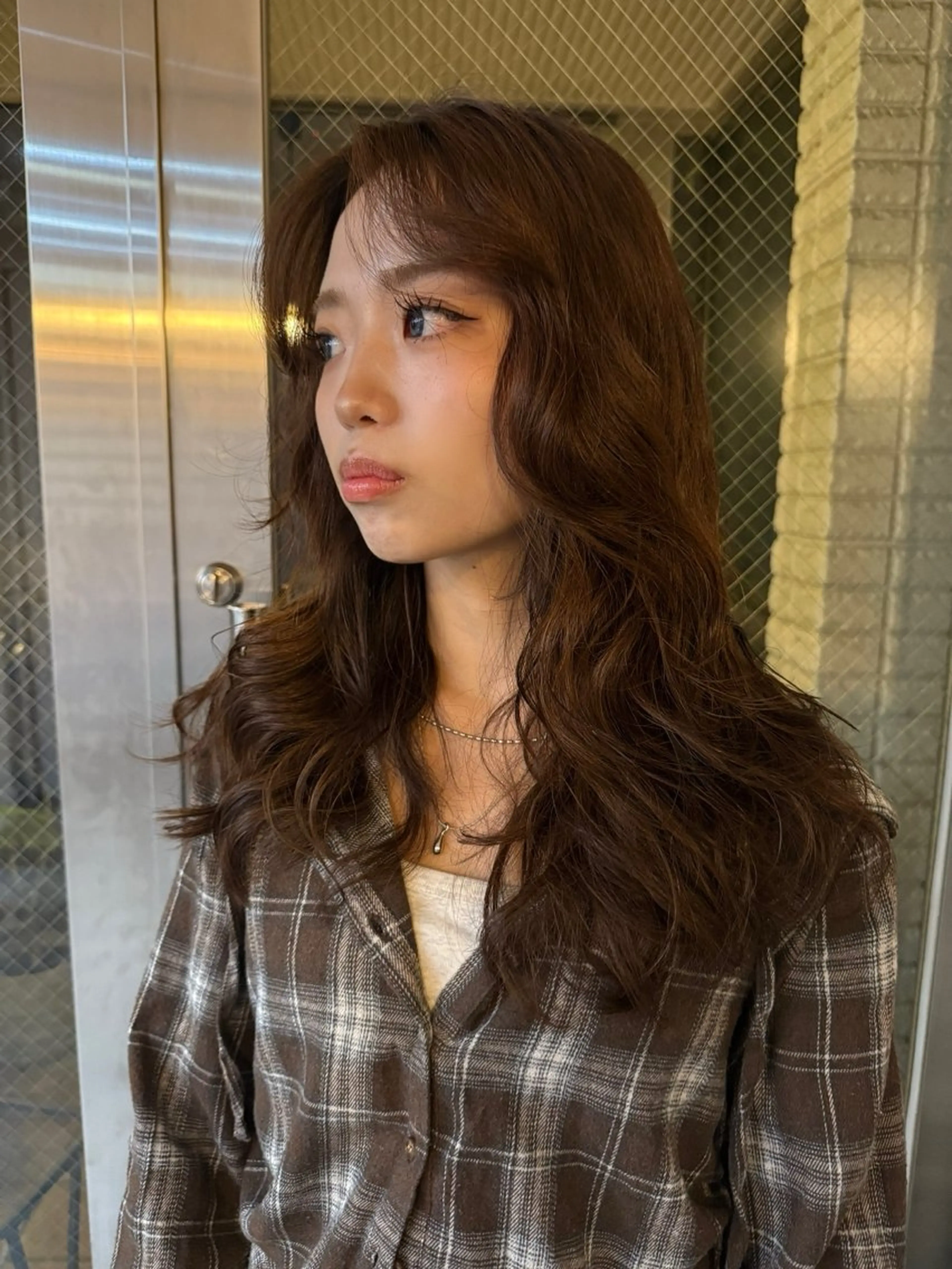 ロング パーマ 韓国風ヘア デジタルパーマ みほ/髪質改善/ モード/ニュアンスのヘアスタイル