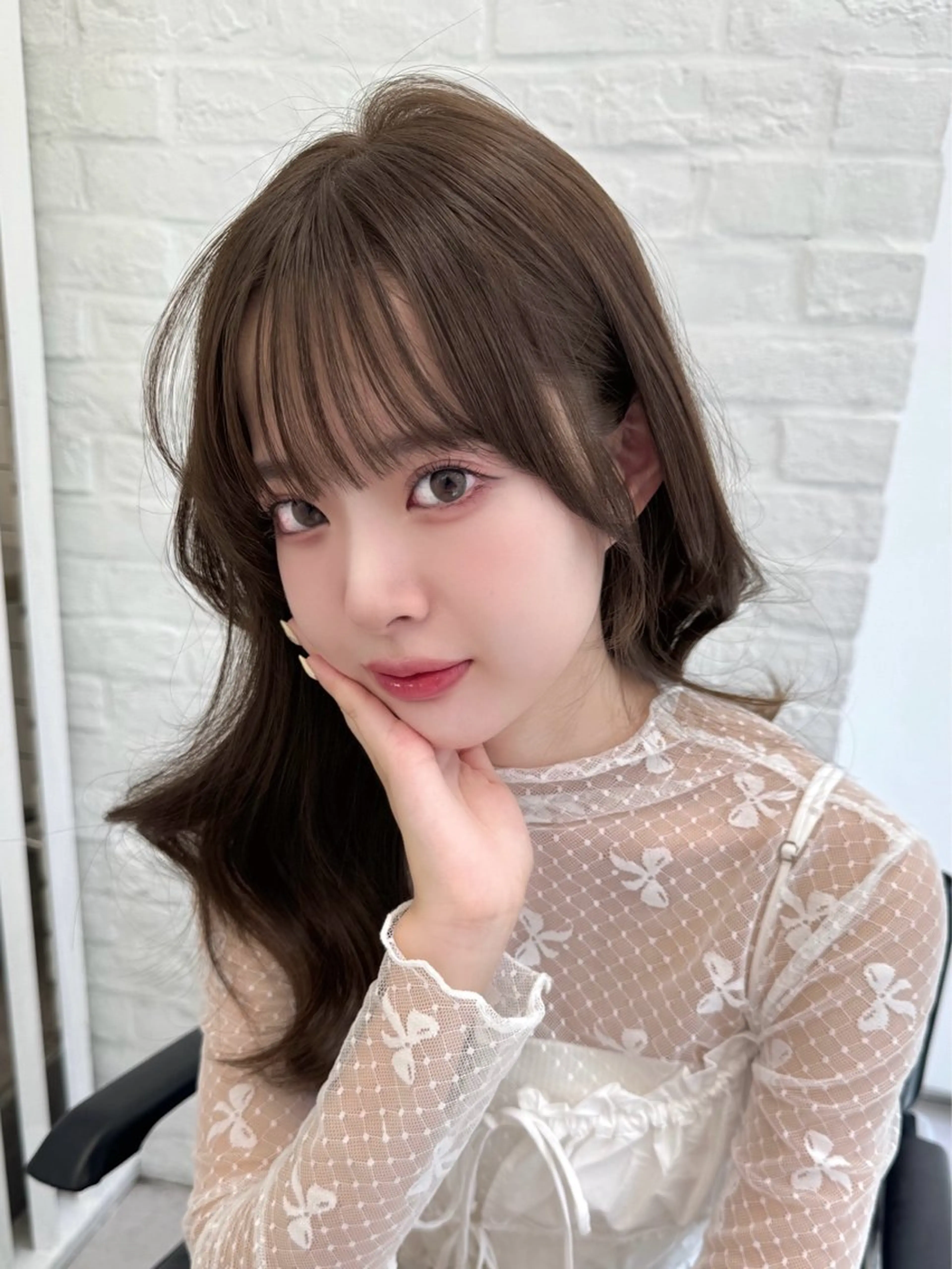 セミロング 映える顔まわり/前髪 特化 💗 ユキマのヘアスタイル