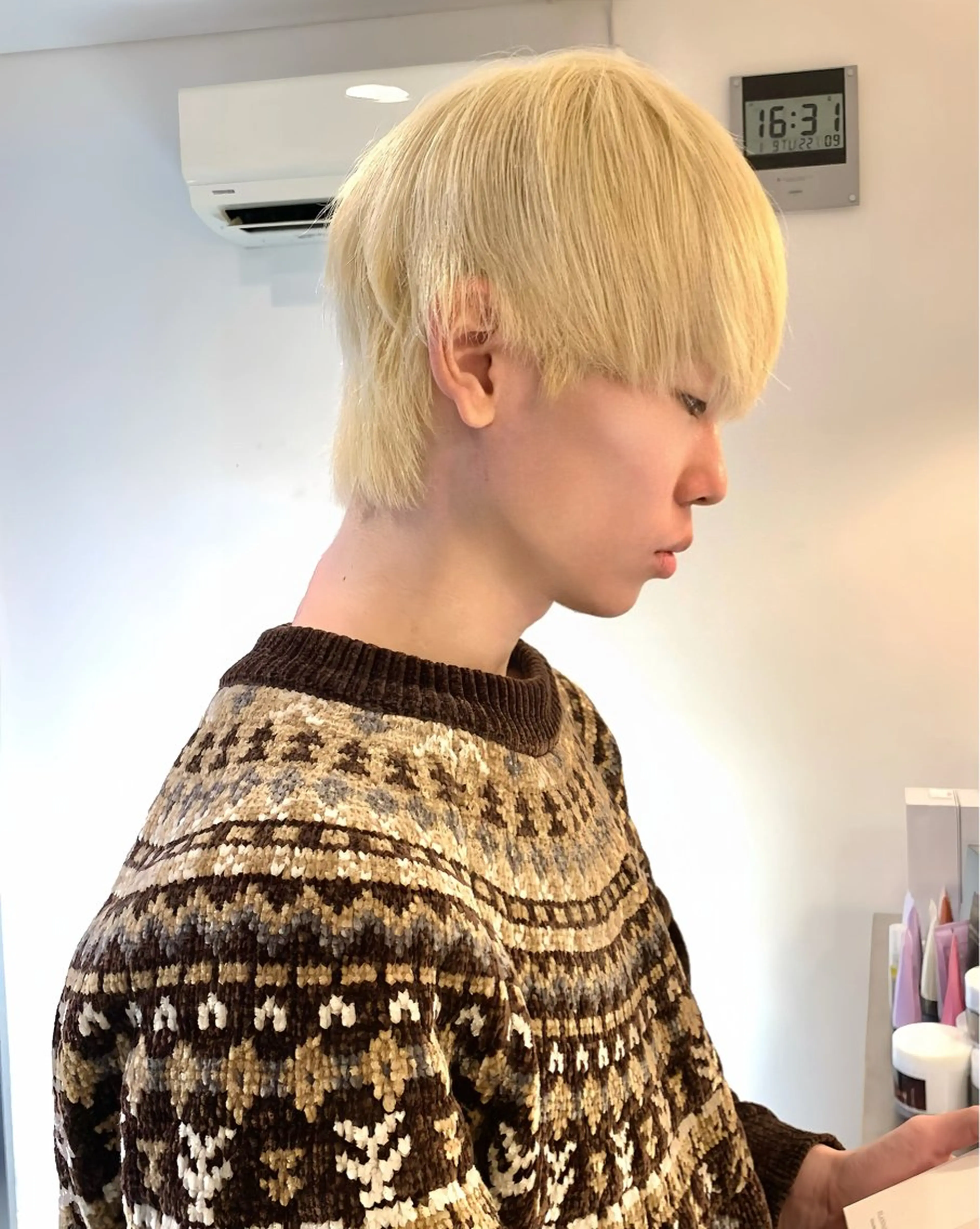 カラー メンズ Agu  hair  grove 金沢八日市店所属・名竹聖治/透明感 カラー/縮毛矯正のヘアスタイル