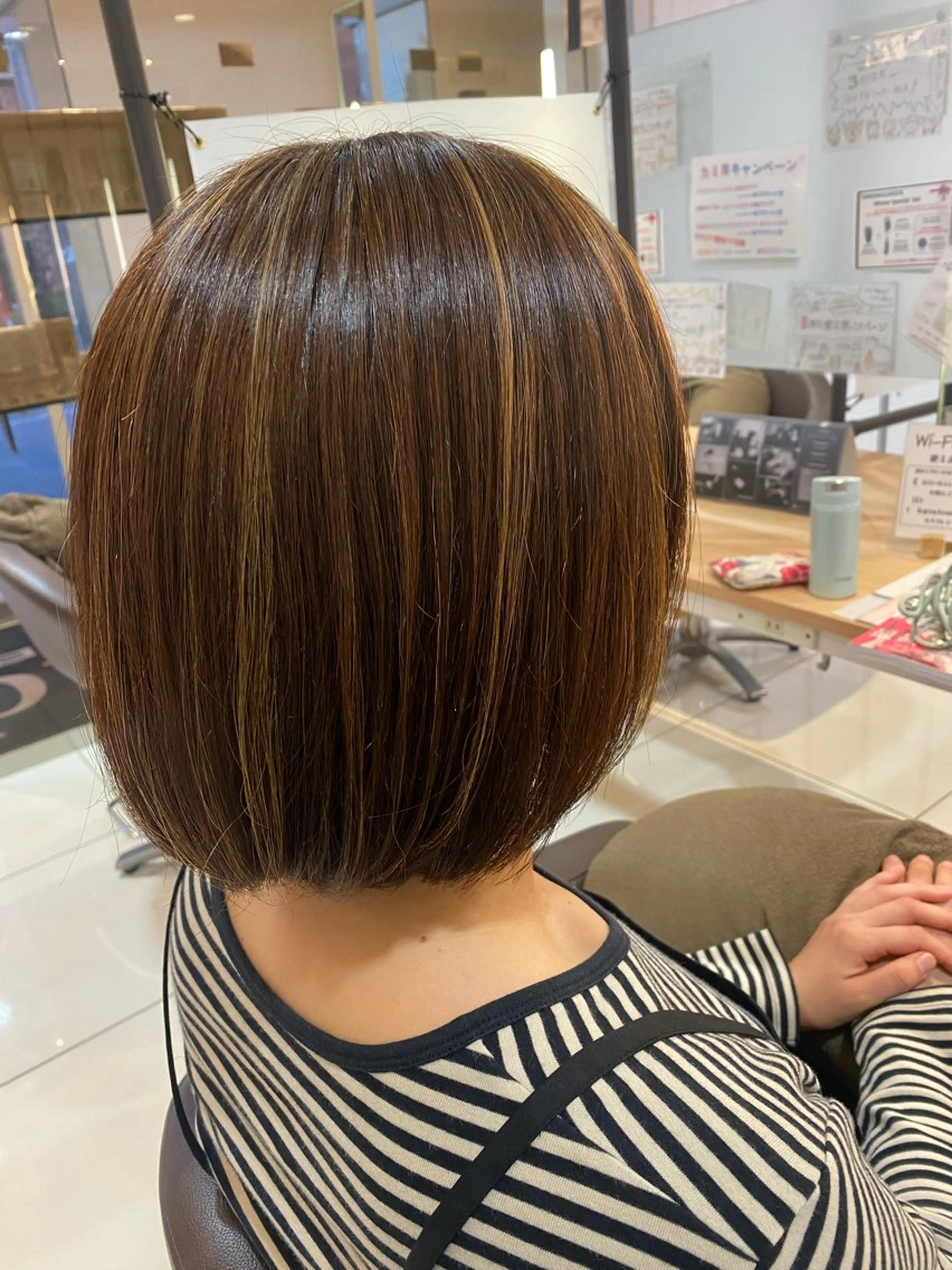 ショート カラー ベージュカラー ブリーチ ハイライトカラー ボブ ハイライト 波巻き/メンズ/ ショート/☆いとみなのヘアスタイル